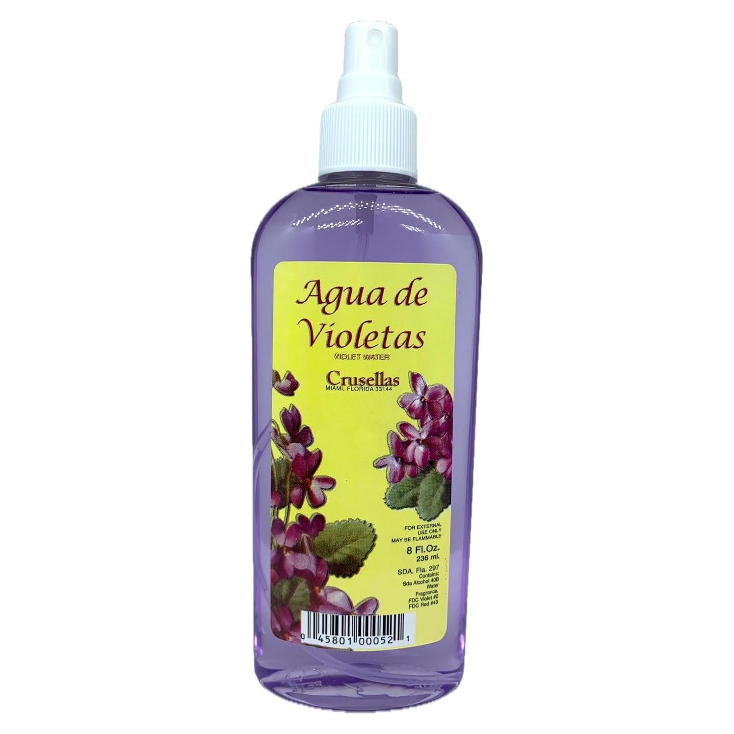 Agua de Violetas Crusellas 236 ml - Fragancia Floral Calmante