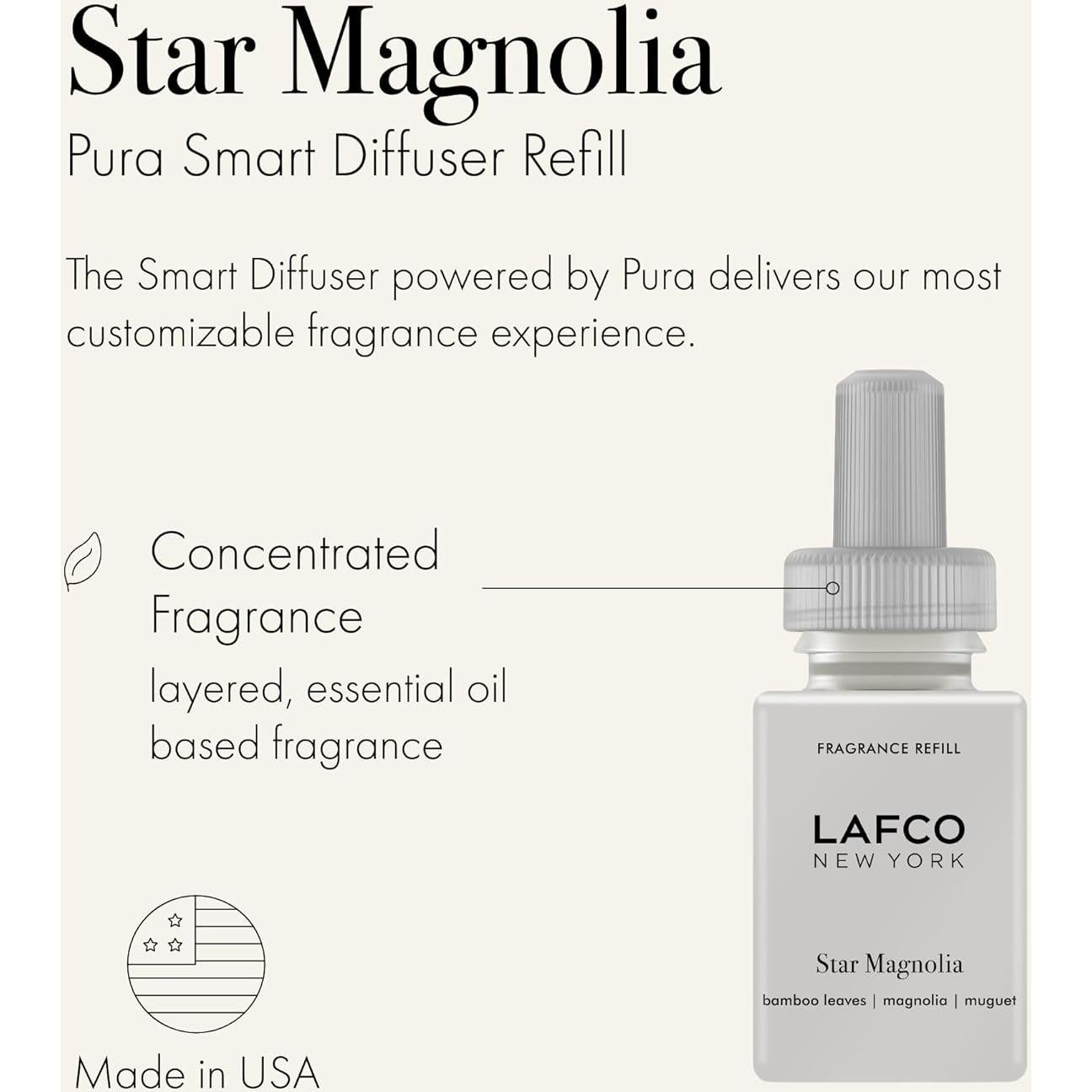 Recarga Fragancia Magnolia Estelar LAFCO Pura Smart - 2 Viales