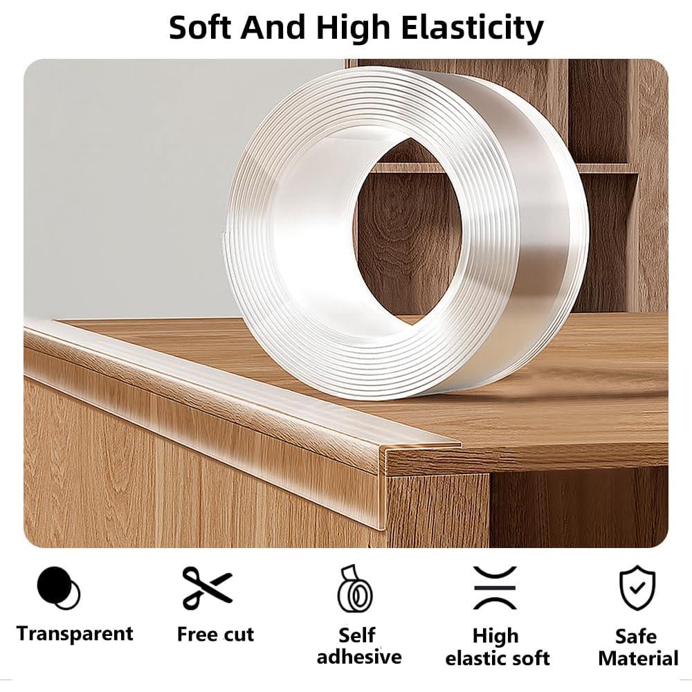 Protector de Bordes Transparente XHWUDI 2" x 3m para Bebés