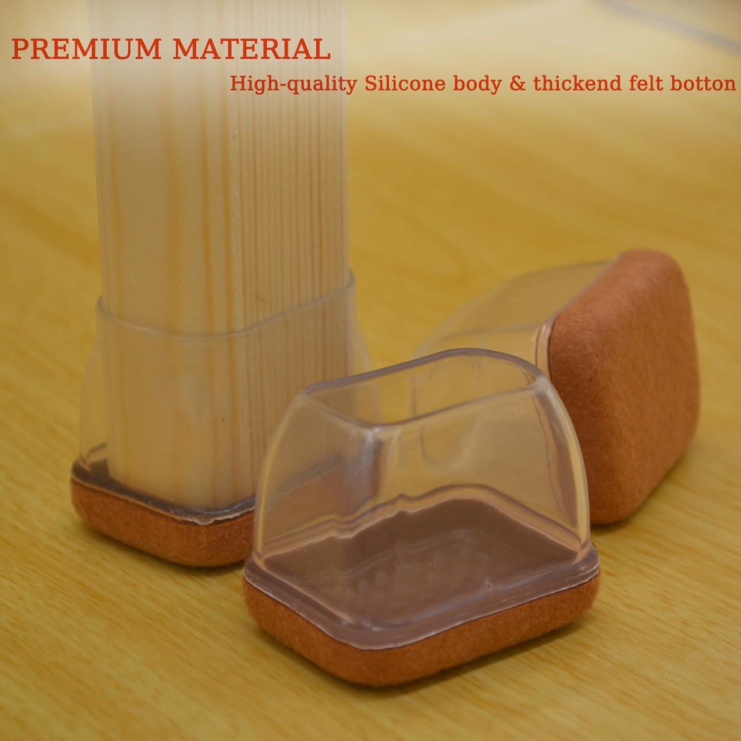 8 Protectores de Suelo Silicona GTCSDMG para Patas Rectangulares