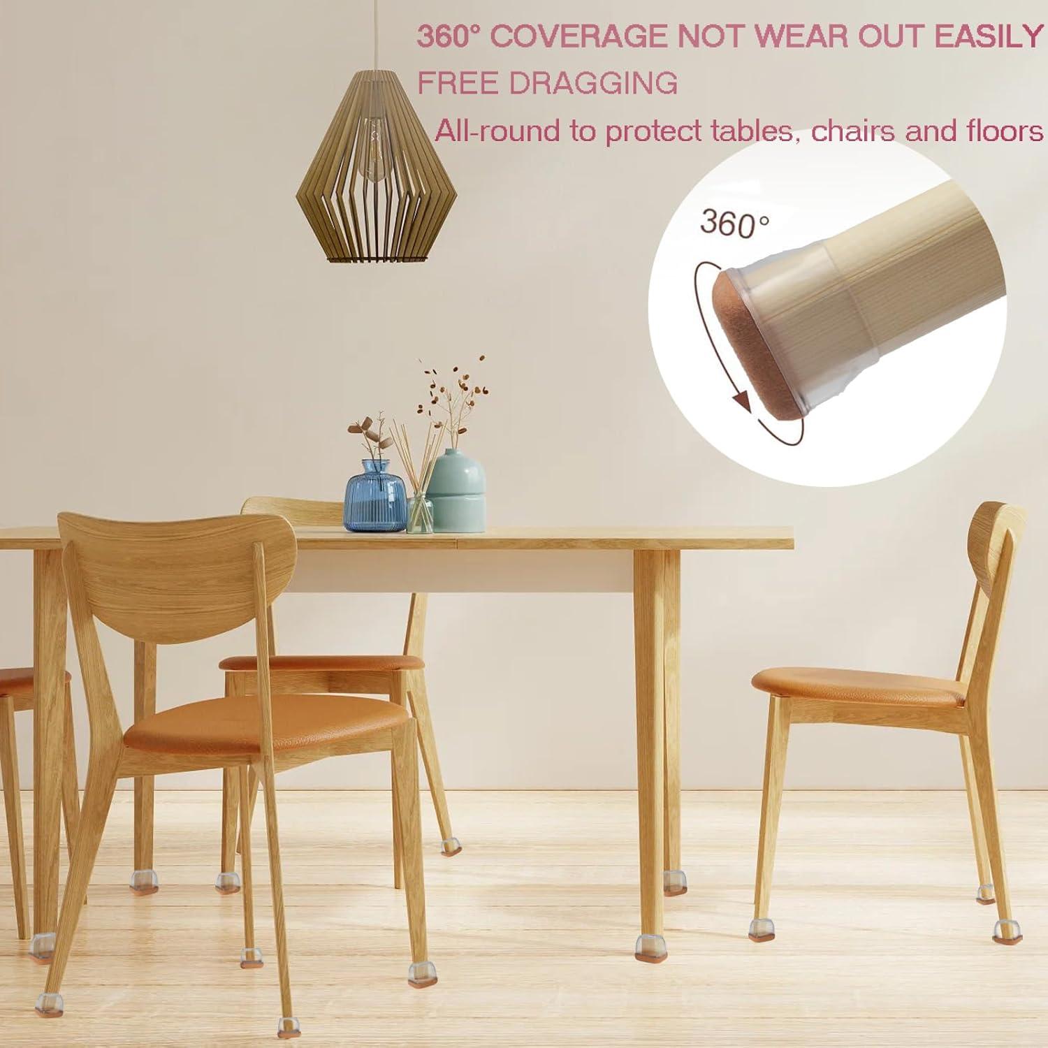 8 Protectores de Suelo Silicona GTCSDMG para Patas Rectangulares