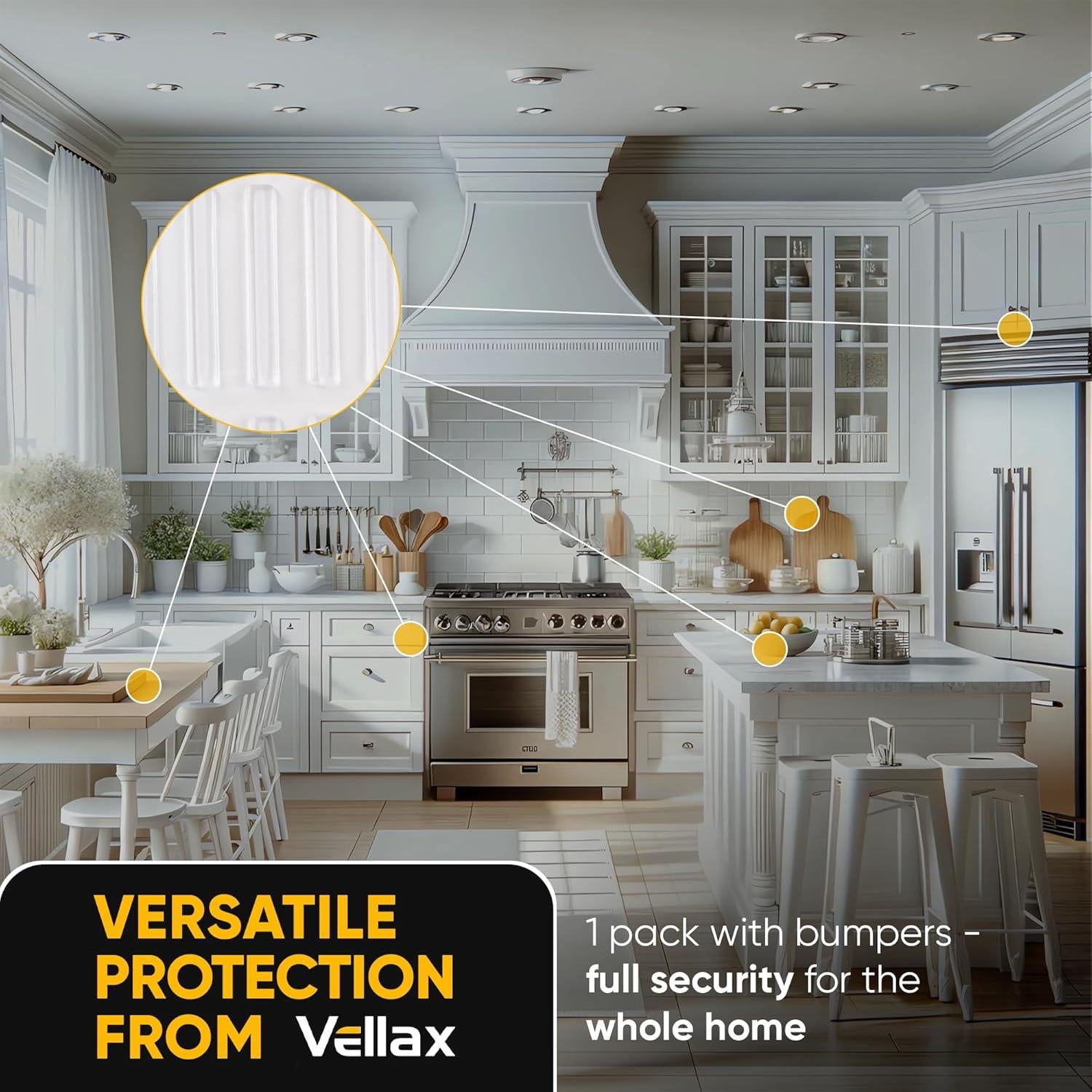 20 Tiras de Silicona Transparente Vellax 7.1x1 cm Antideslizantes