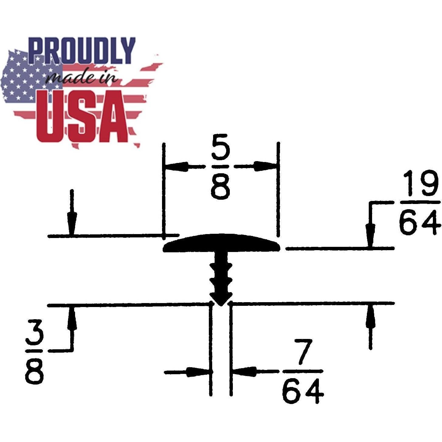 T-Moulding Almendra 7.62m Outwater para Proyectos de Bricolaje