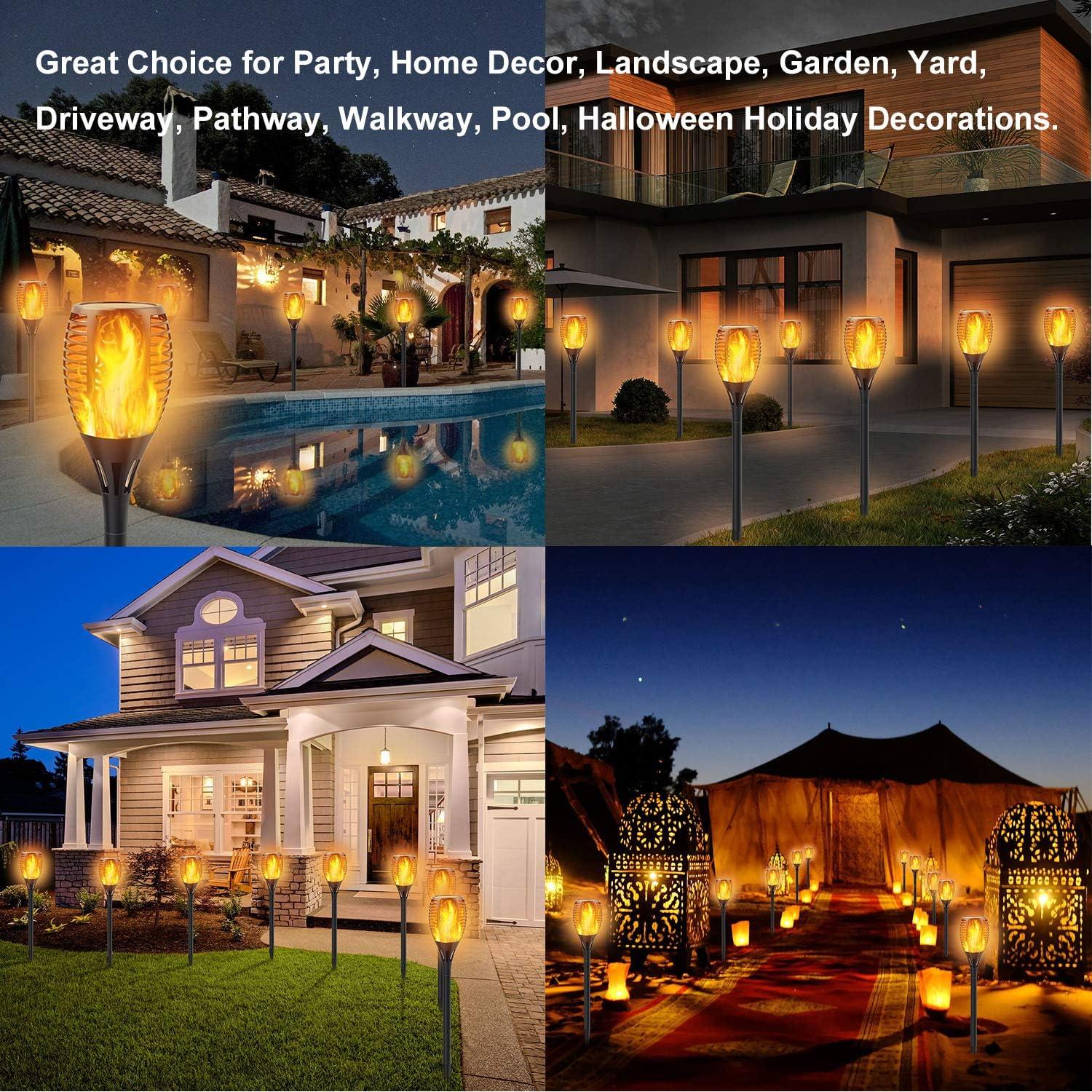 Luces de antorcha solar Permande 8 unidades efecto llama