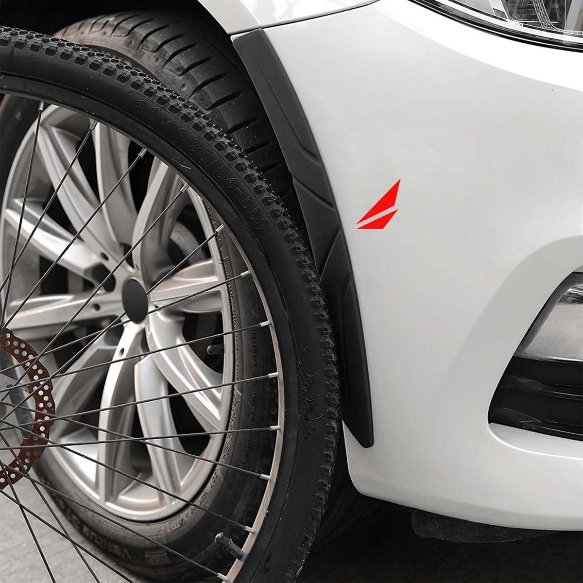 BESULEN Tiras de Cejas de Neumáticos Auto 2 Piezas Negro