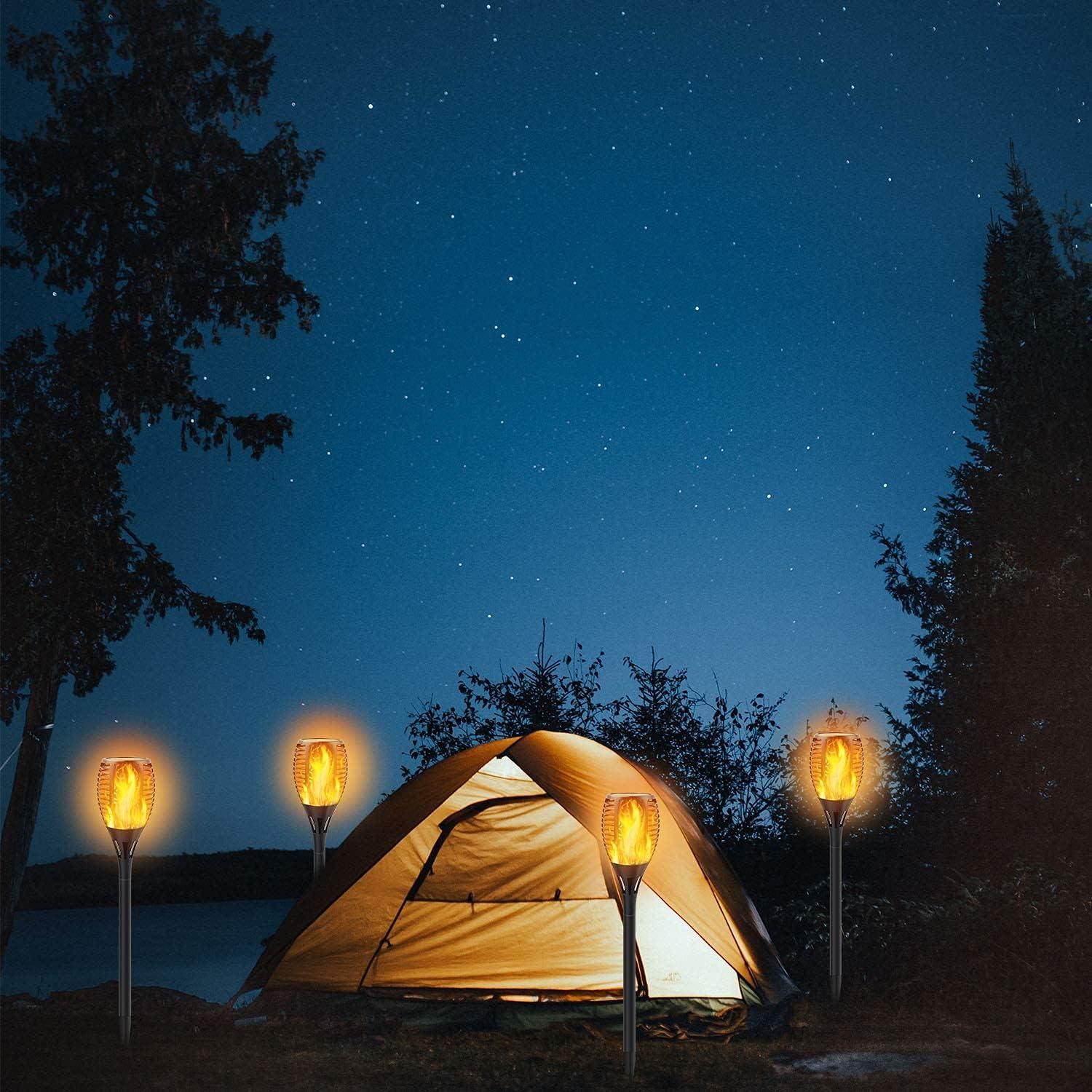 Luz de antorcha solar Permande 8 paquetes con llama danzante