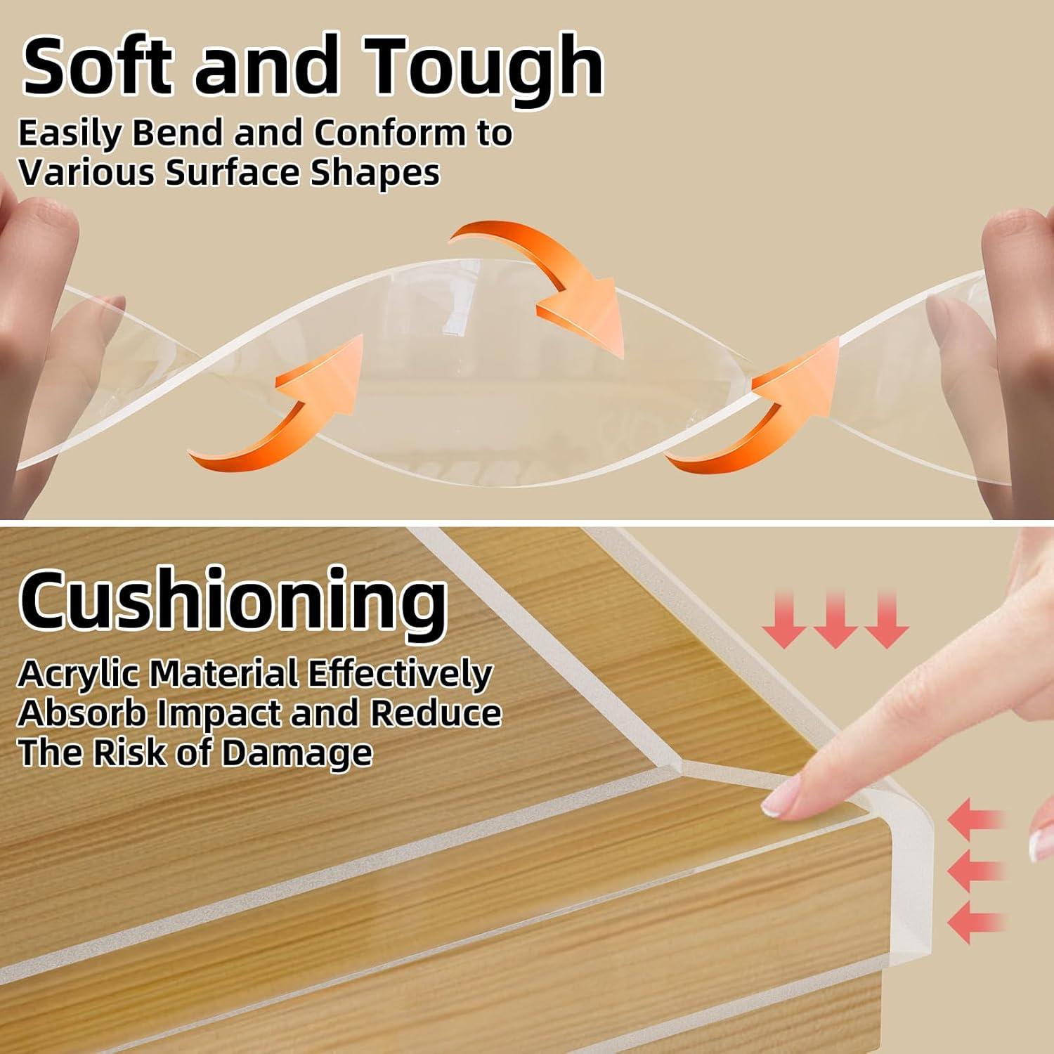 Protector de Bordes COUMENO 2.03cm x 2.01m Acrílico Transparente