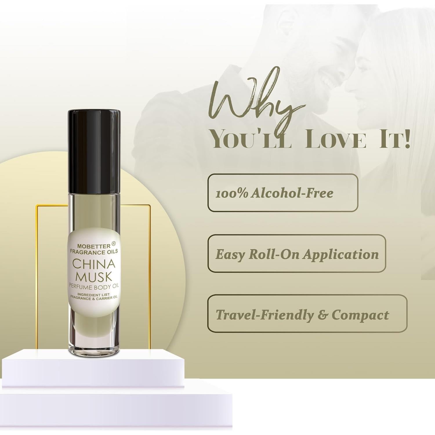 Aceite de Fragancia MoBetter China Musk 9.4 ml Roll On