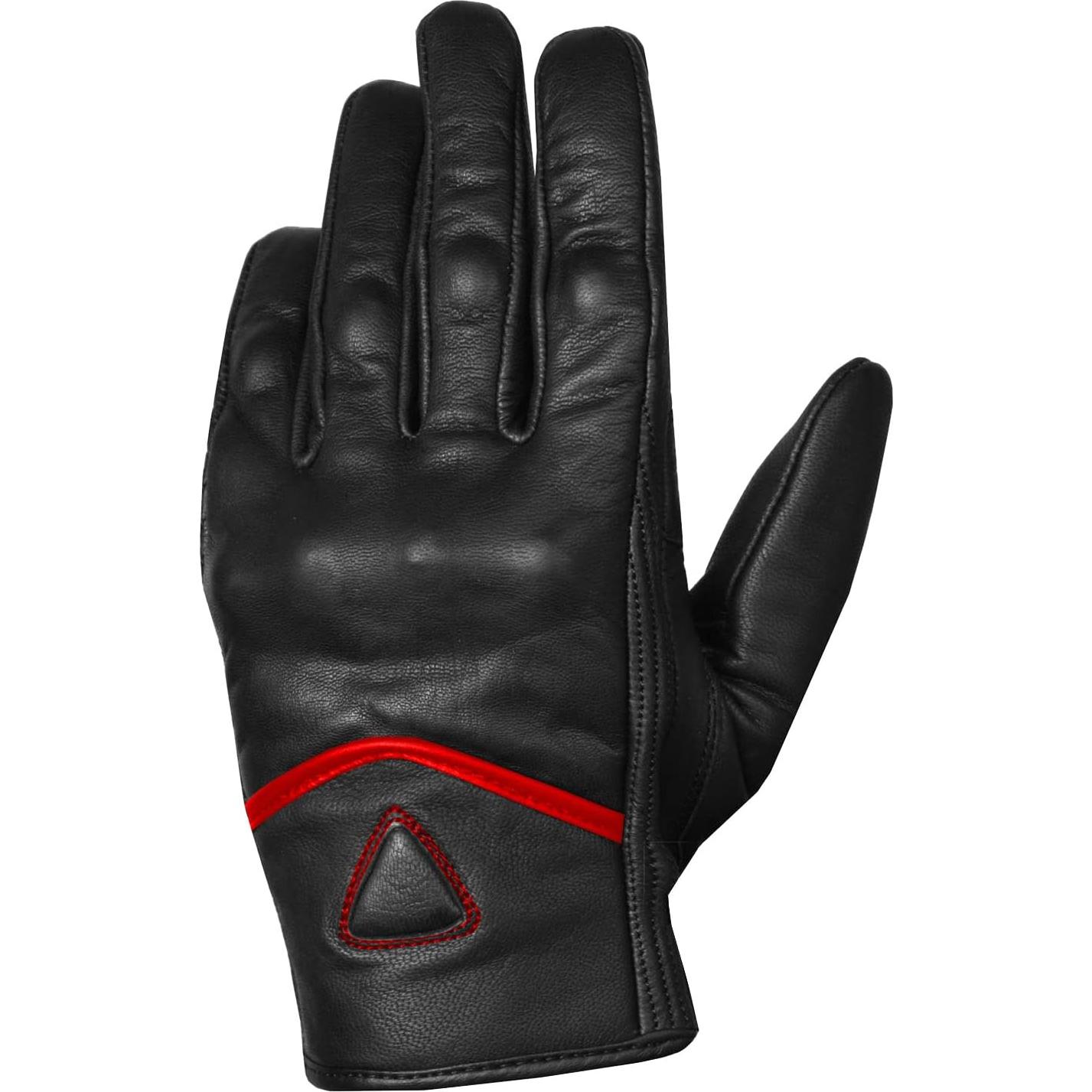 Guantes de Cuero para Motocicleta Jackets 4 Bikes G57 Negro