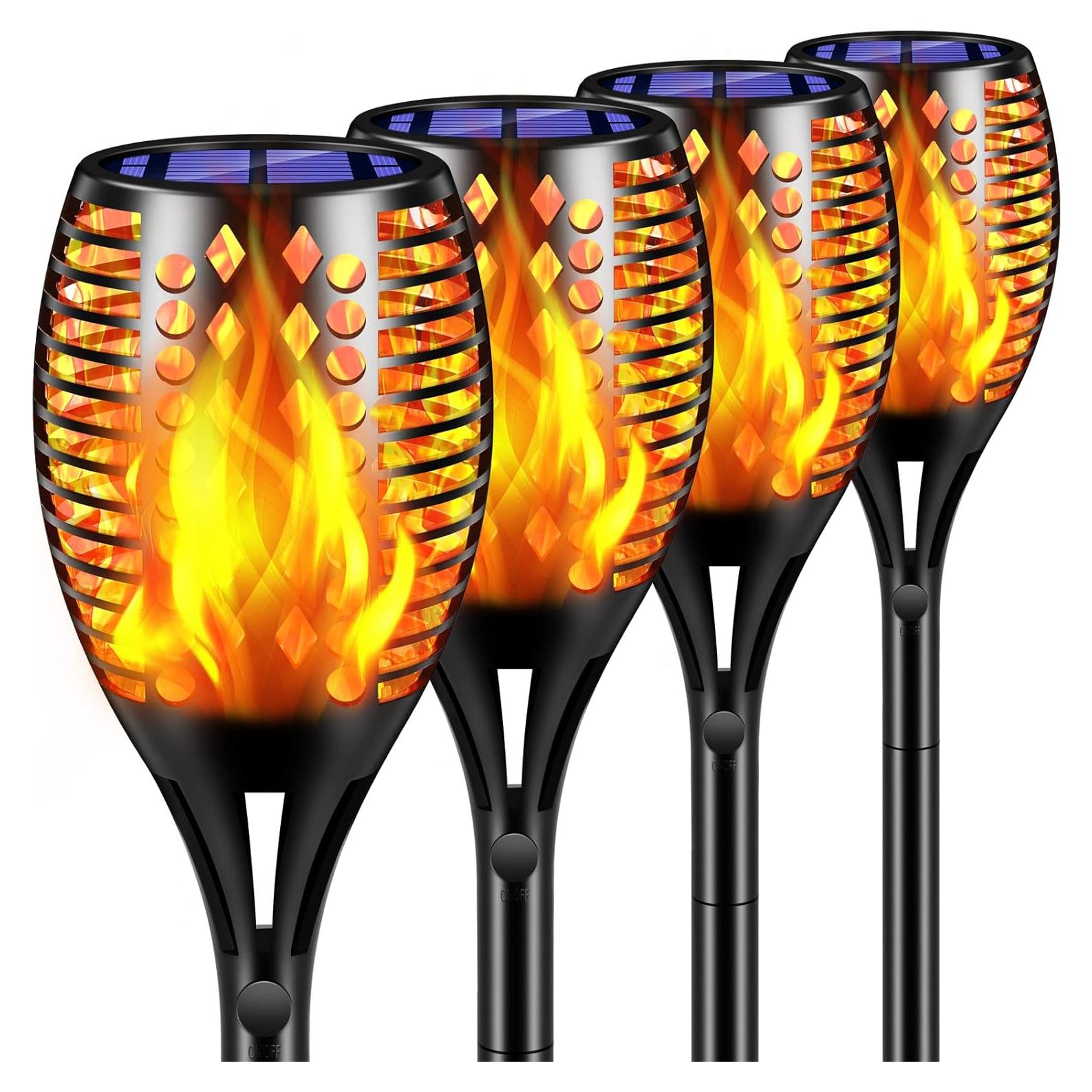 Antorchas Solares TomCare 4 Piezas 109 cm Llamas LED