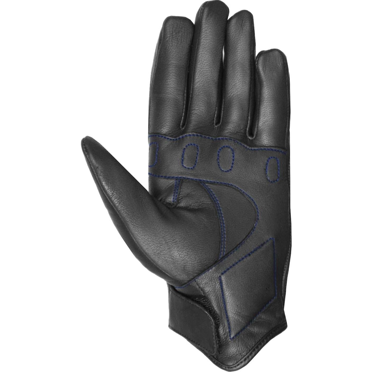 Guantes de Cuero Jackets 4 Bikes G57 Negros para Motocicleta