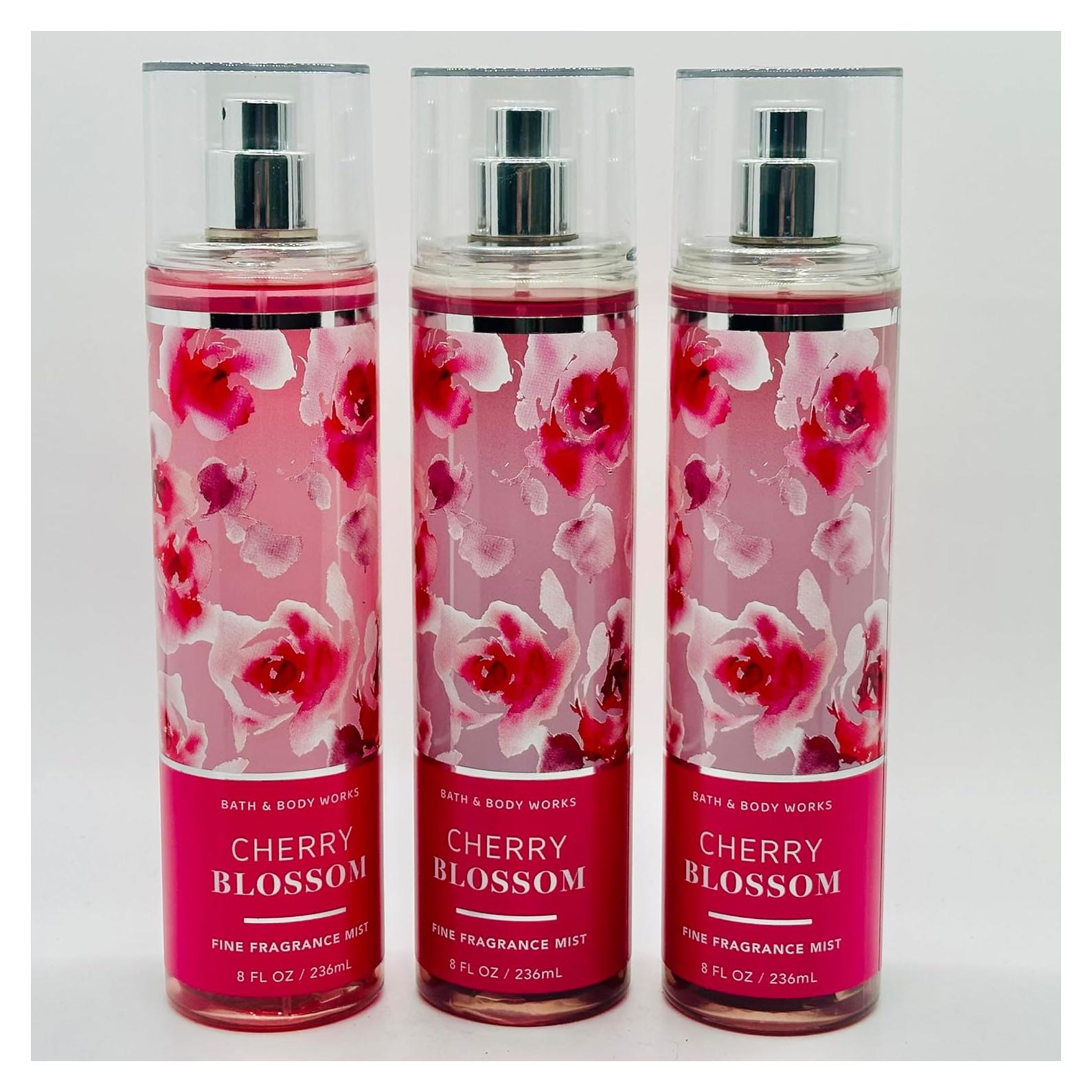 Lote de 3 Mist de Fragancia Cherry Blossom Bath & Body Works 236ml