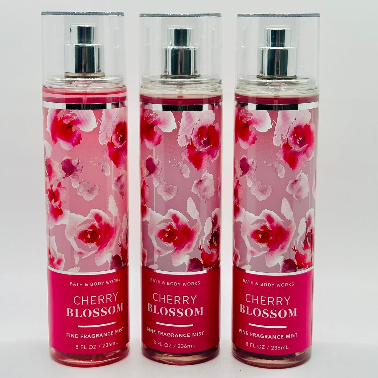 Lote de 3 Mist de Fragancia Cherry Blossom Bath & Body Works 236ml