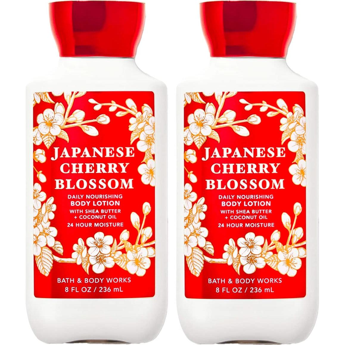 Loción Corporal Bath & Body Works Flor de Cerezo 236 ml - Paquete de 2