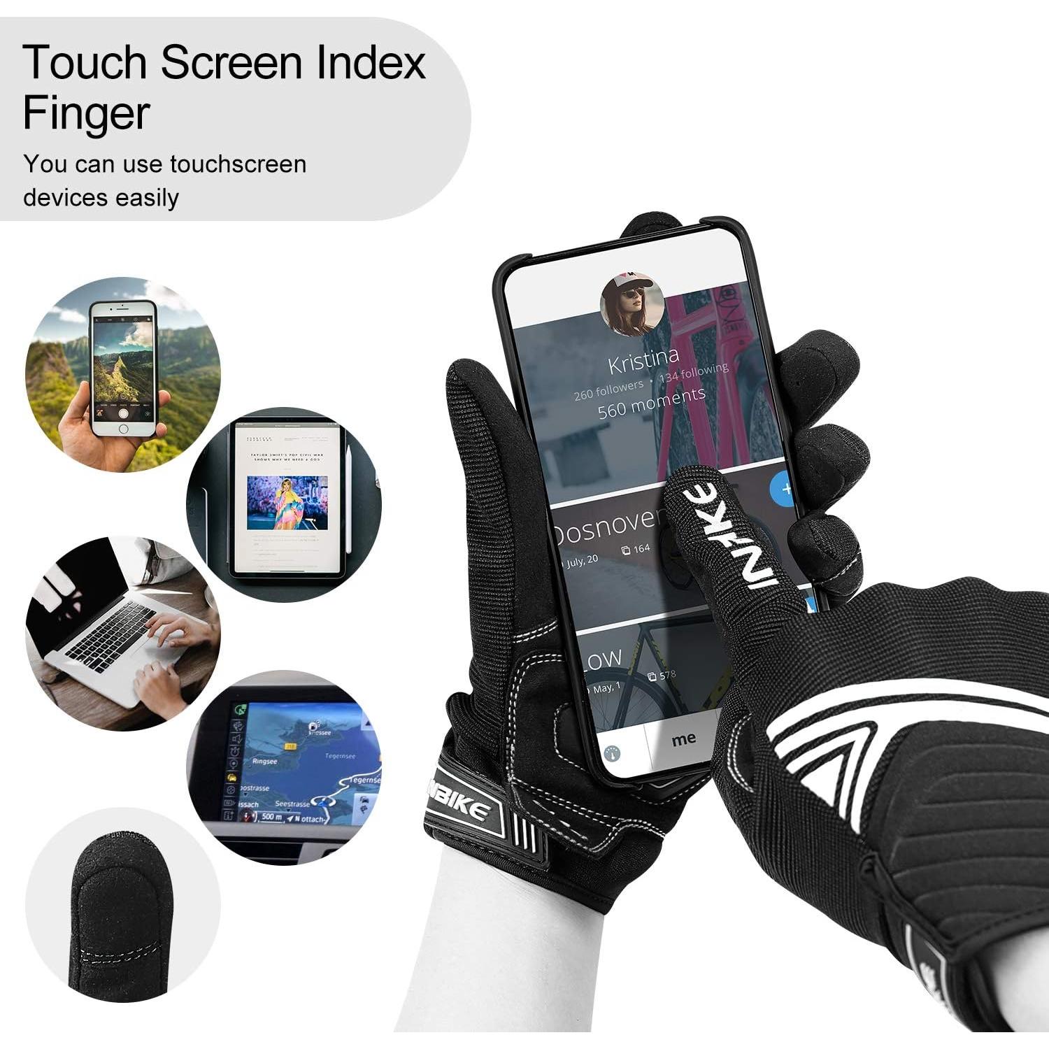 Guantes de motocicleta INBIKE transpirables con pantalla táctil