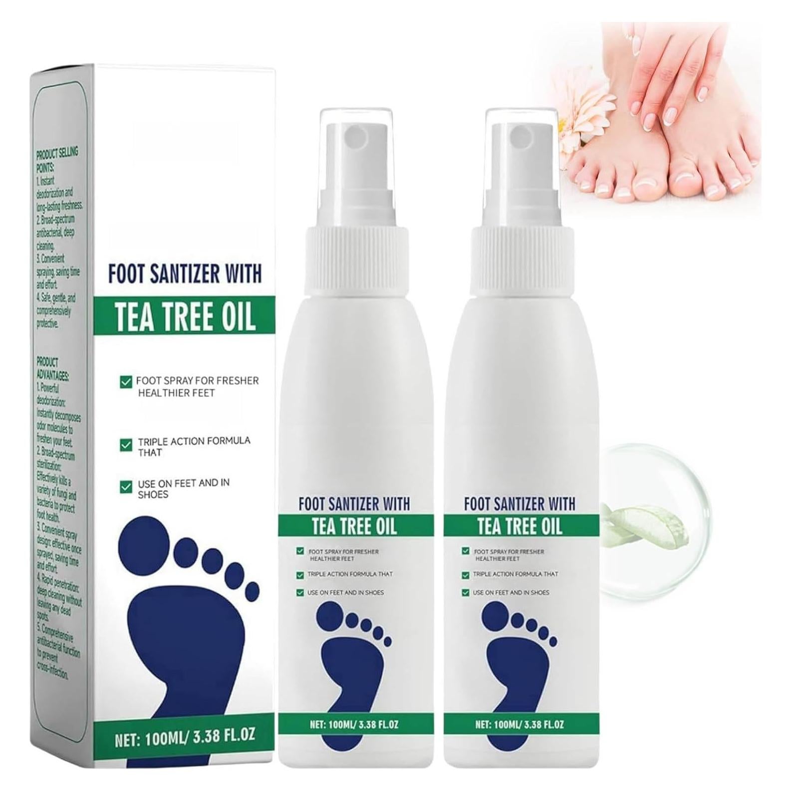 Spray Desinfectante para Pies Shantou Ximonth 100ml Aceite de Árbol de Té