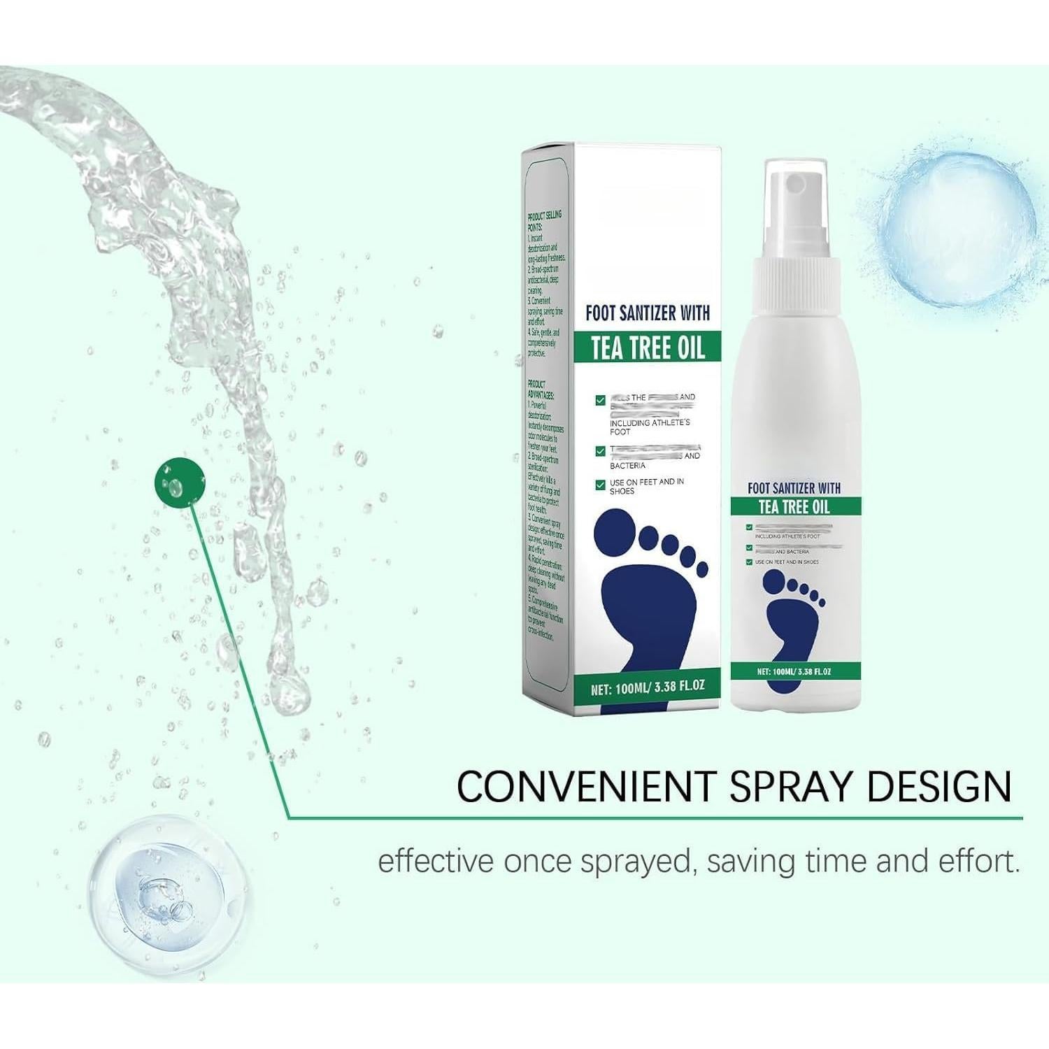 Spray Desinfectante para Pies Shantou Ximonth 100ml Aceite de Árbol de Té
