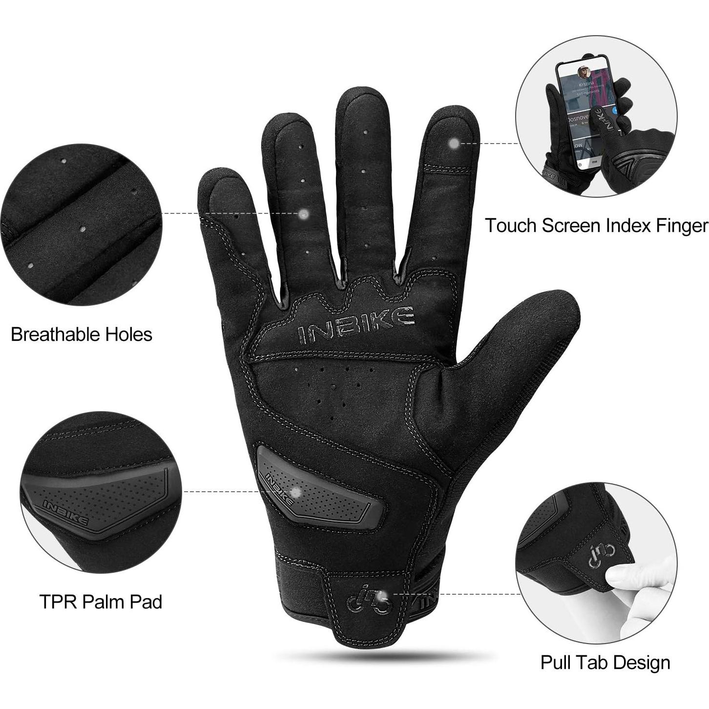 Guantes de motocicleta INBIKE transpirables con pantalla táctil