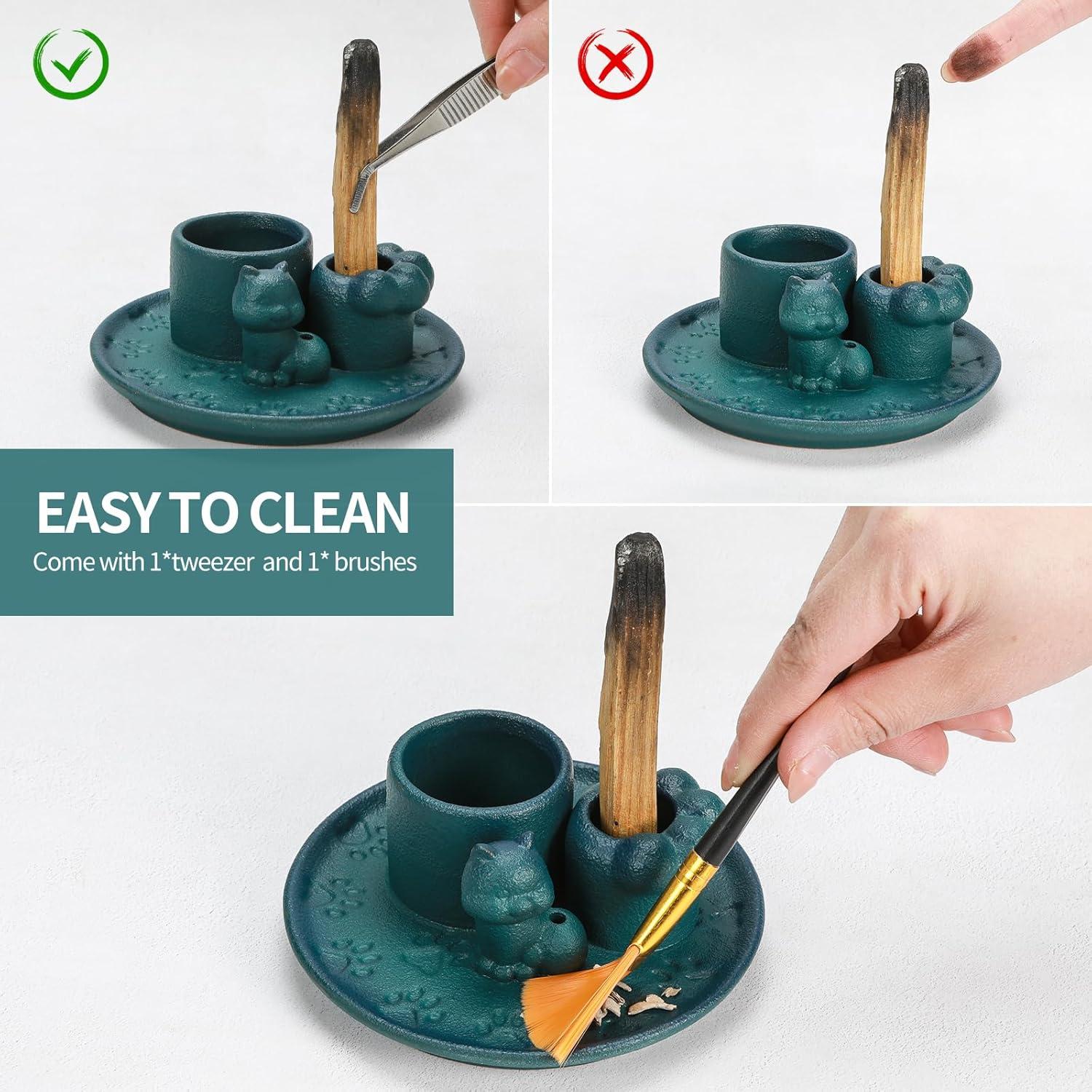 Soporte de Palo Santo 4 en 1 ToolSentryX - Cerámica Azul