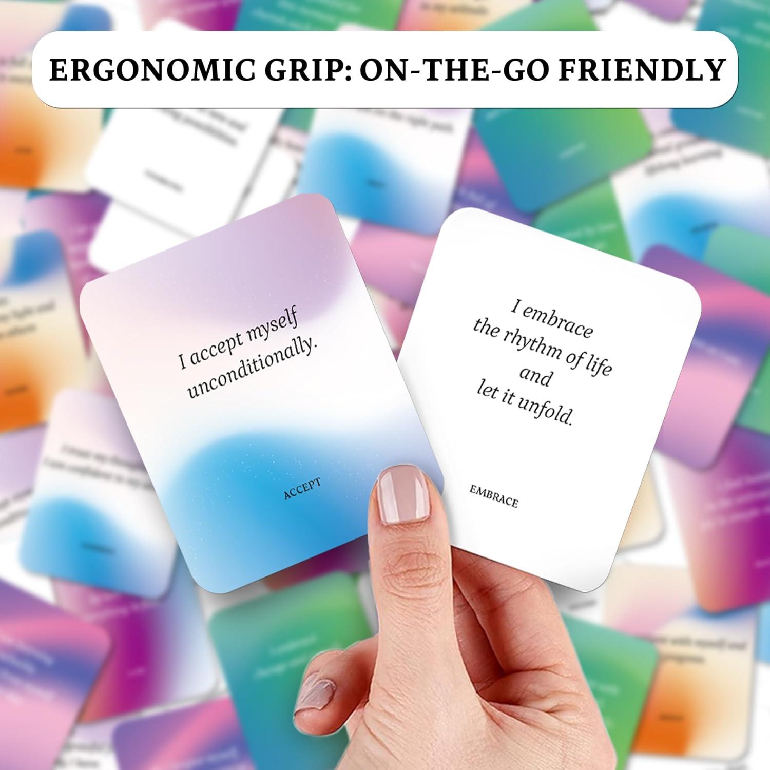 Tarjetas de Afirmación Positiva BIROYAL - 55 Tarjetas de Mindfulness