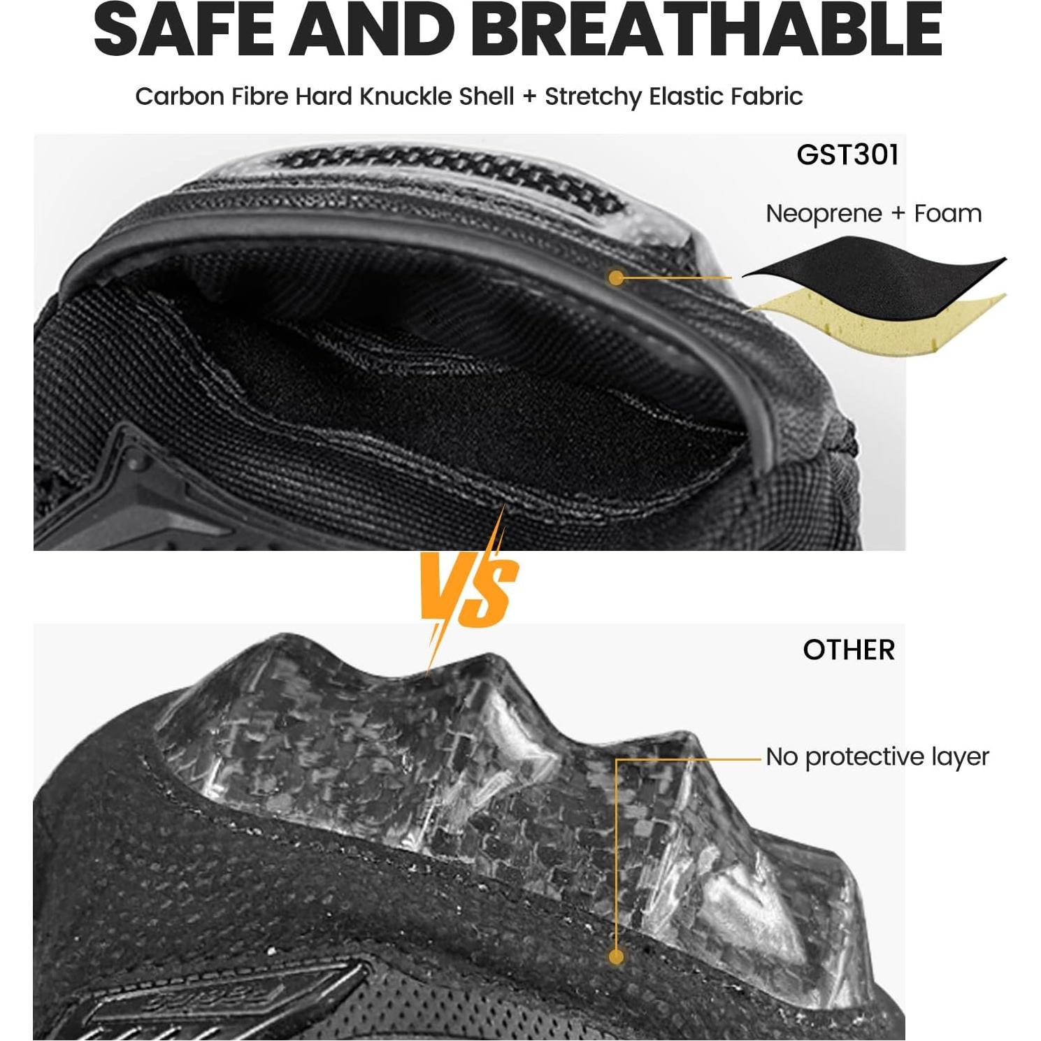 Guantes de Motociclismo ILM GST301 Rojo Táctiles y Ajustables