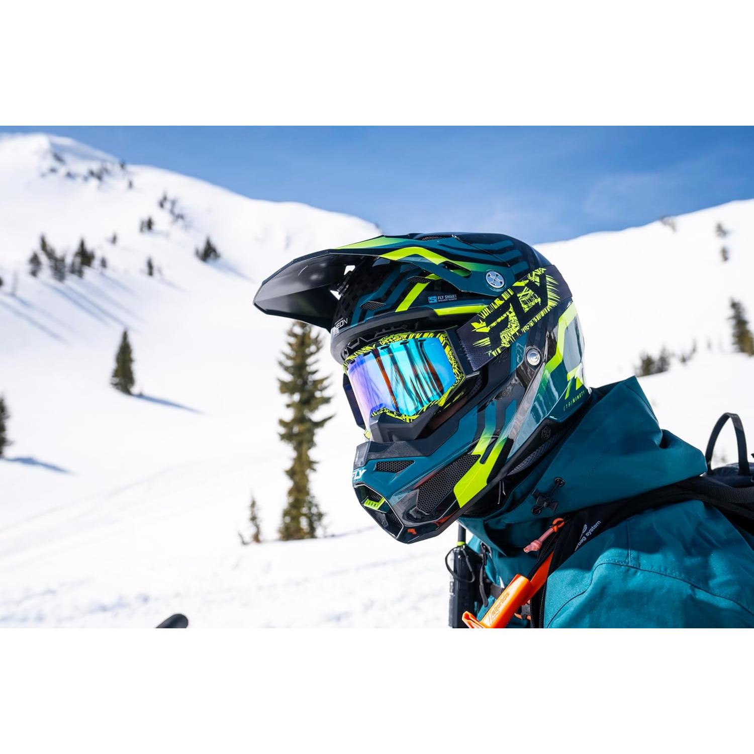 Gafas de Nieve Fly Racing Zone Adulto Navy/Blanco Lente Ámbar