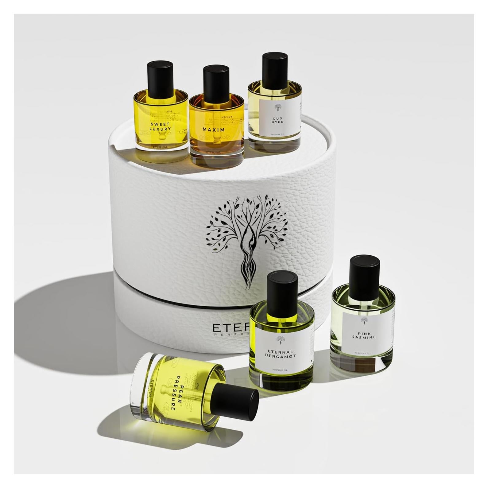 Set de Regalo de Aceites de Perfume Eternal 6 Piezas 30ml y 50ml