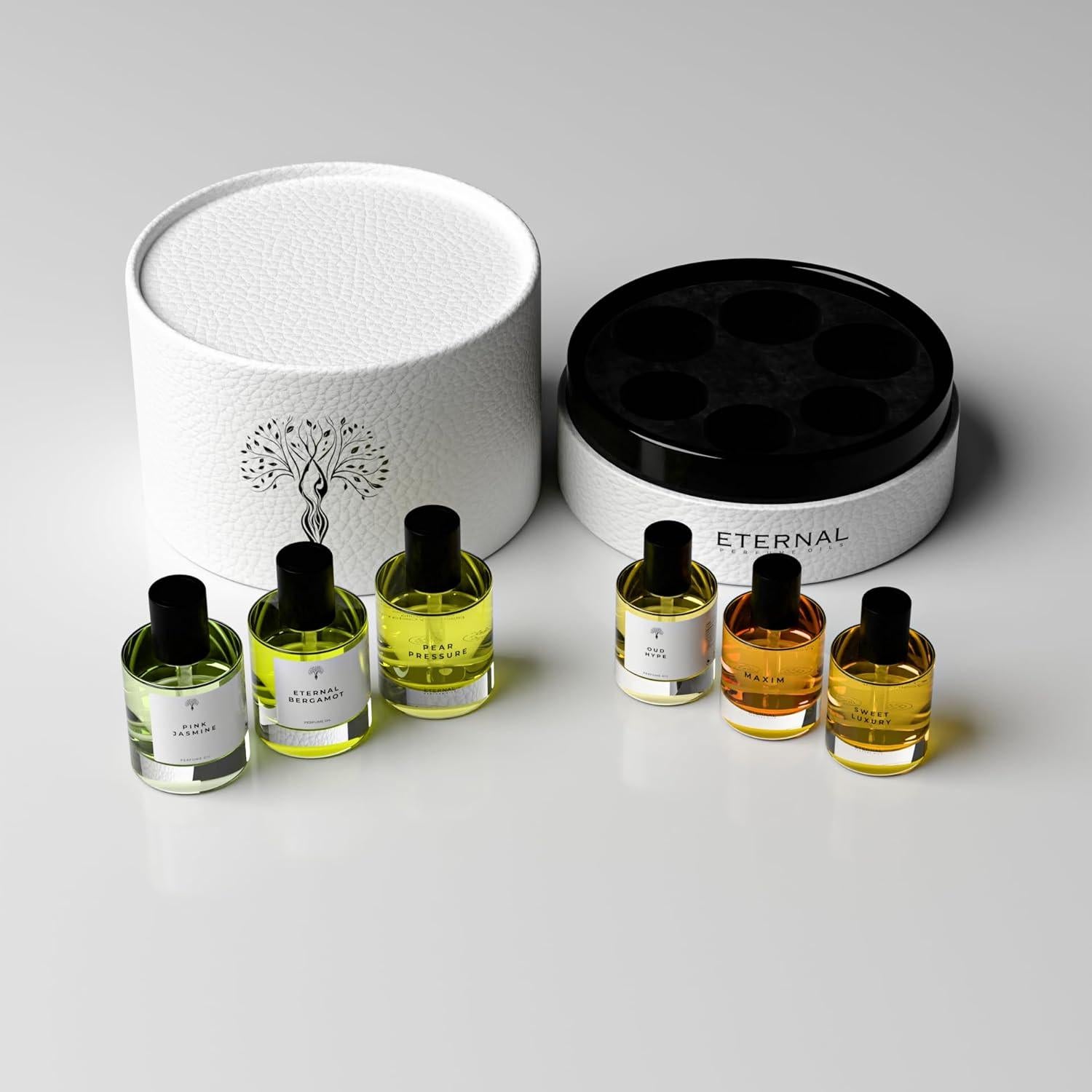 Set de Regalo de Aceites de Perfume Eternal 6 Piezas 30ml y 50ml