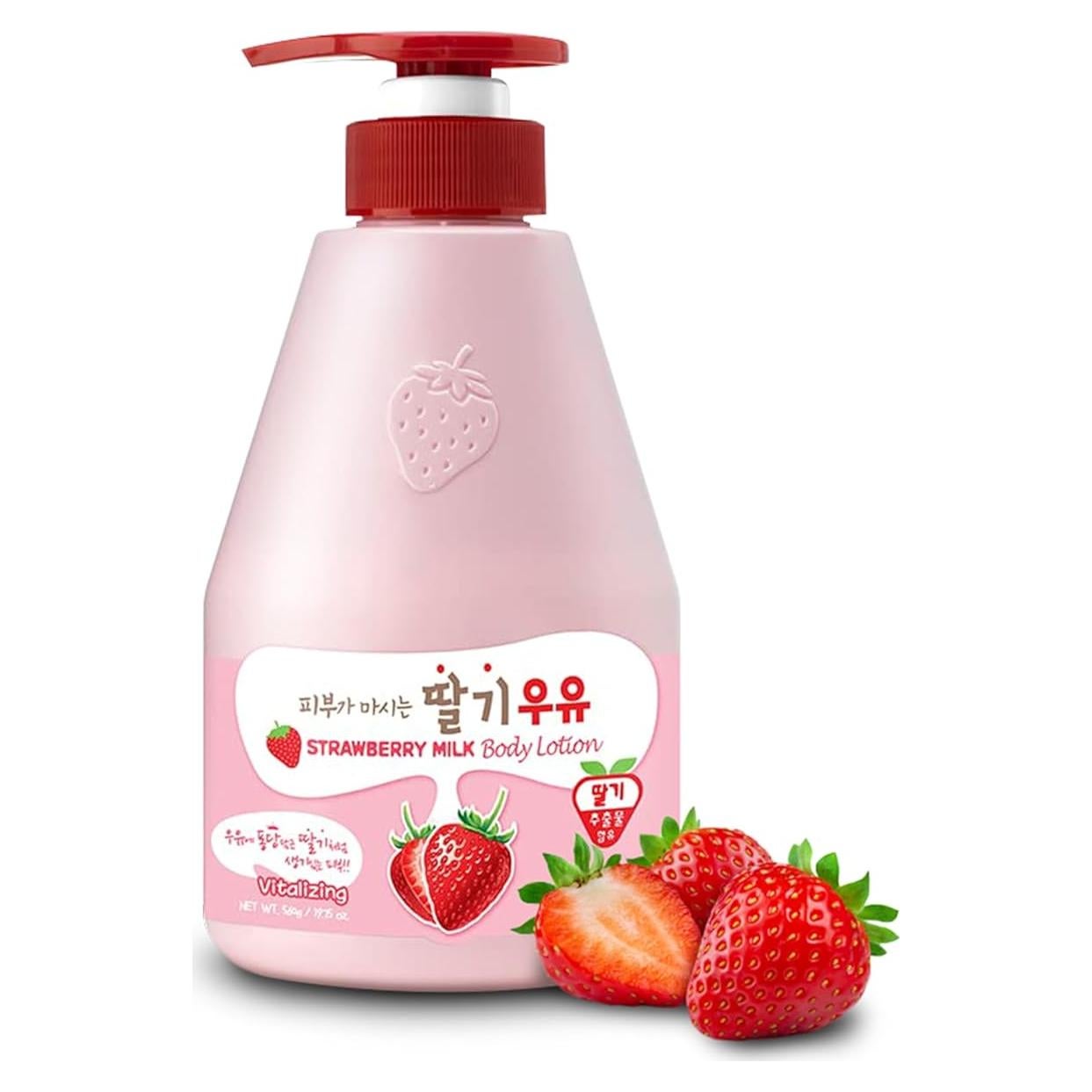 Loción Corporal Hidratante de Leche de Fresa WELCOS 560g