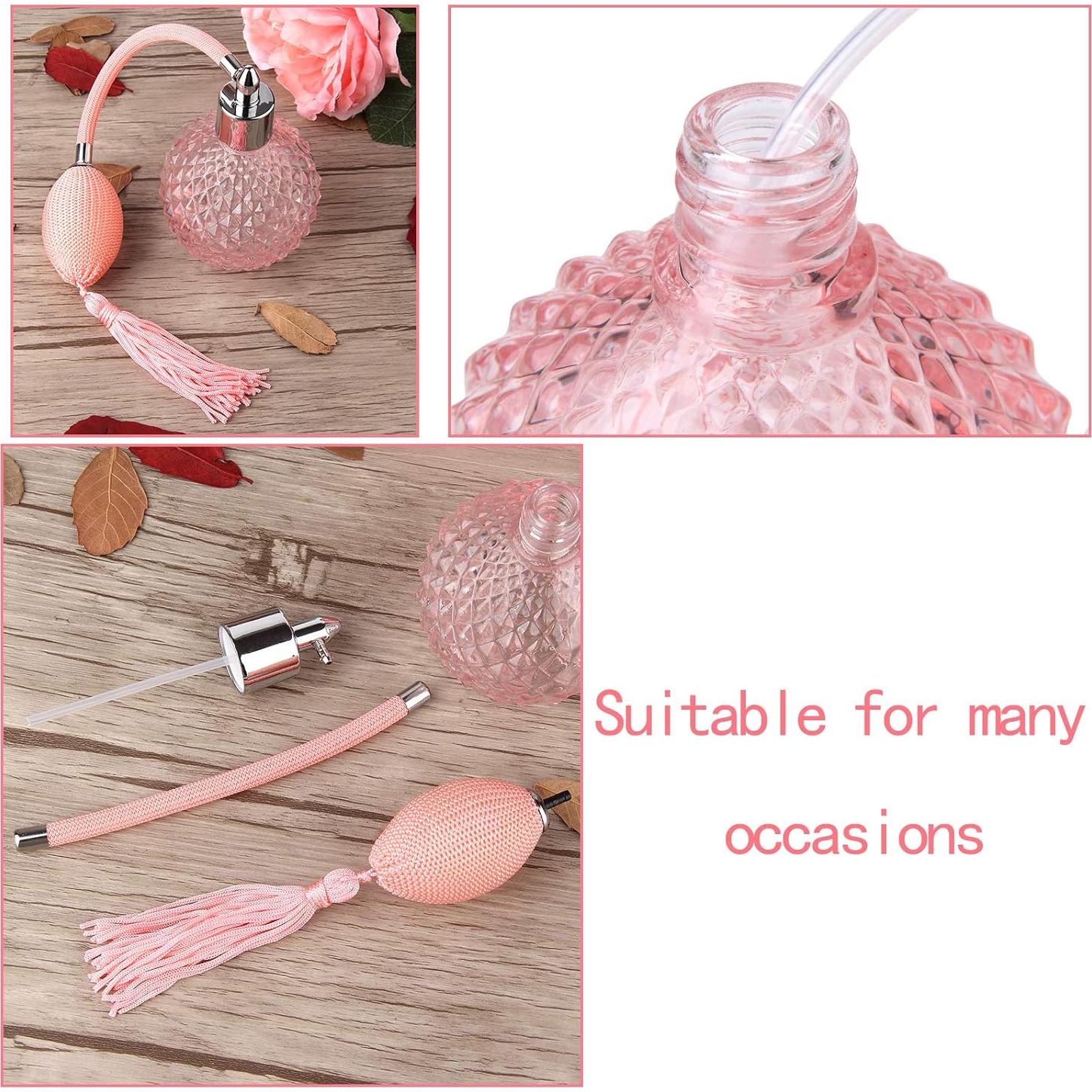 Botella de Perfume Vintage Lamoutor 100ml Rosa Recargable