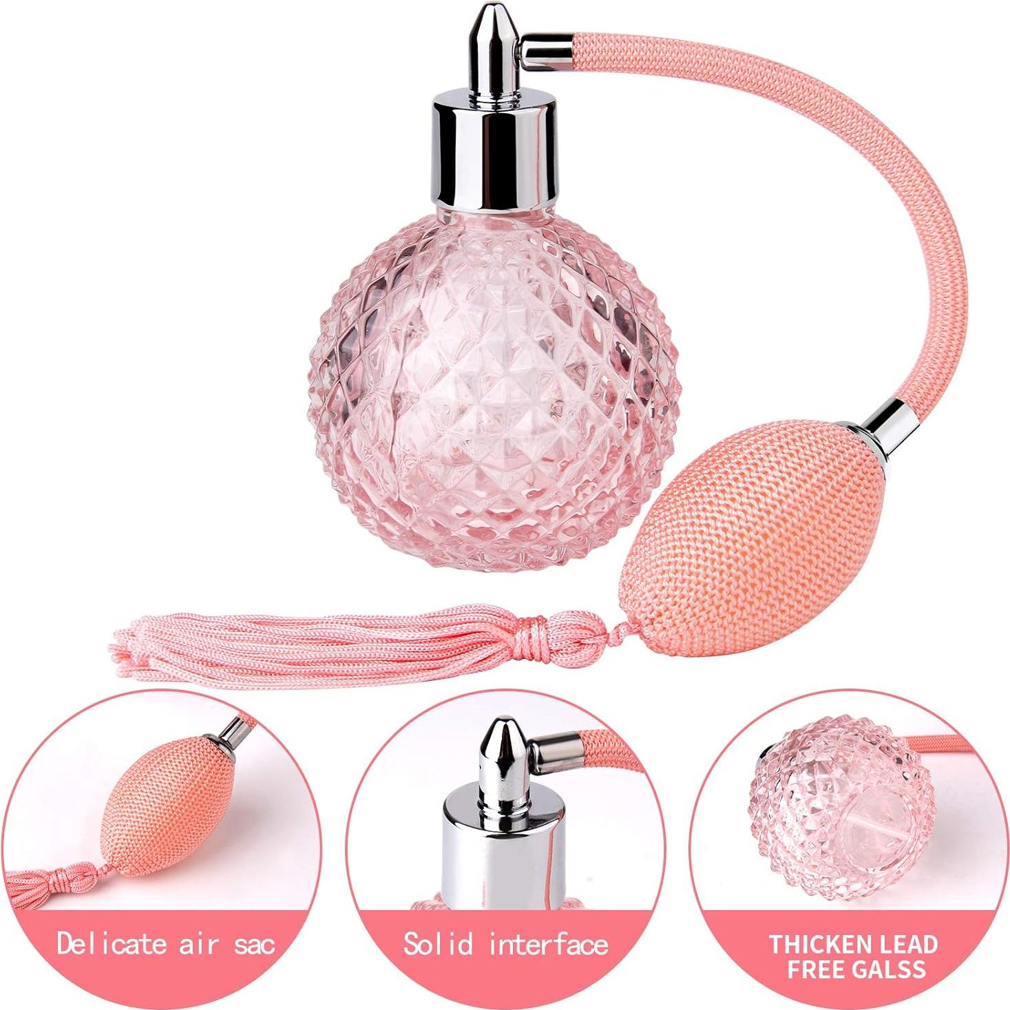 Botella de Perfume Vintage Lamoutor 100ml Rosa Recargable