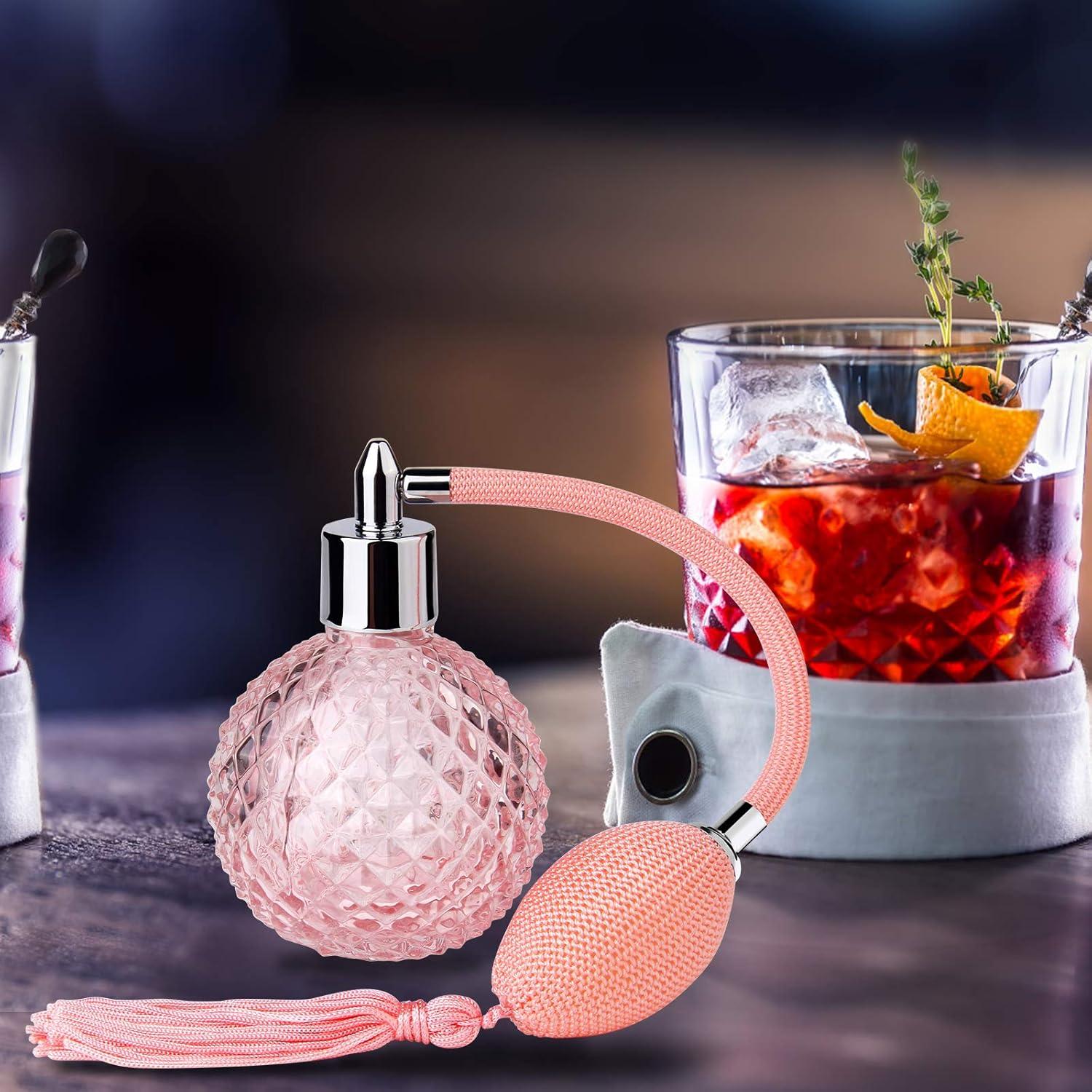 Botella de Perfume Vintage Lamoutor 100ml Rosa Recargable