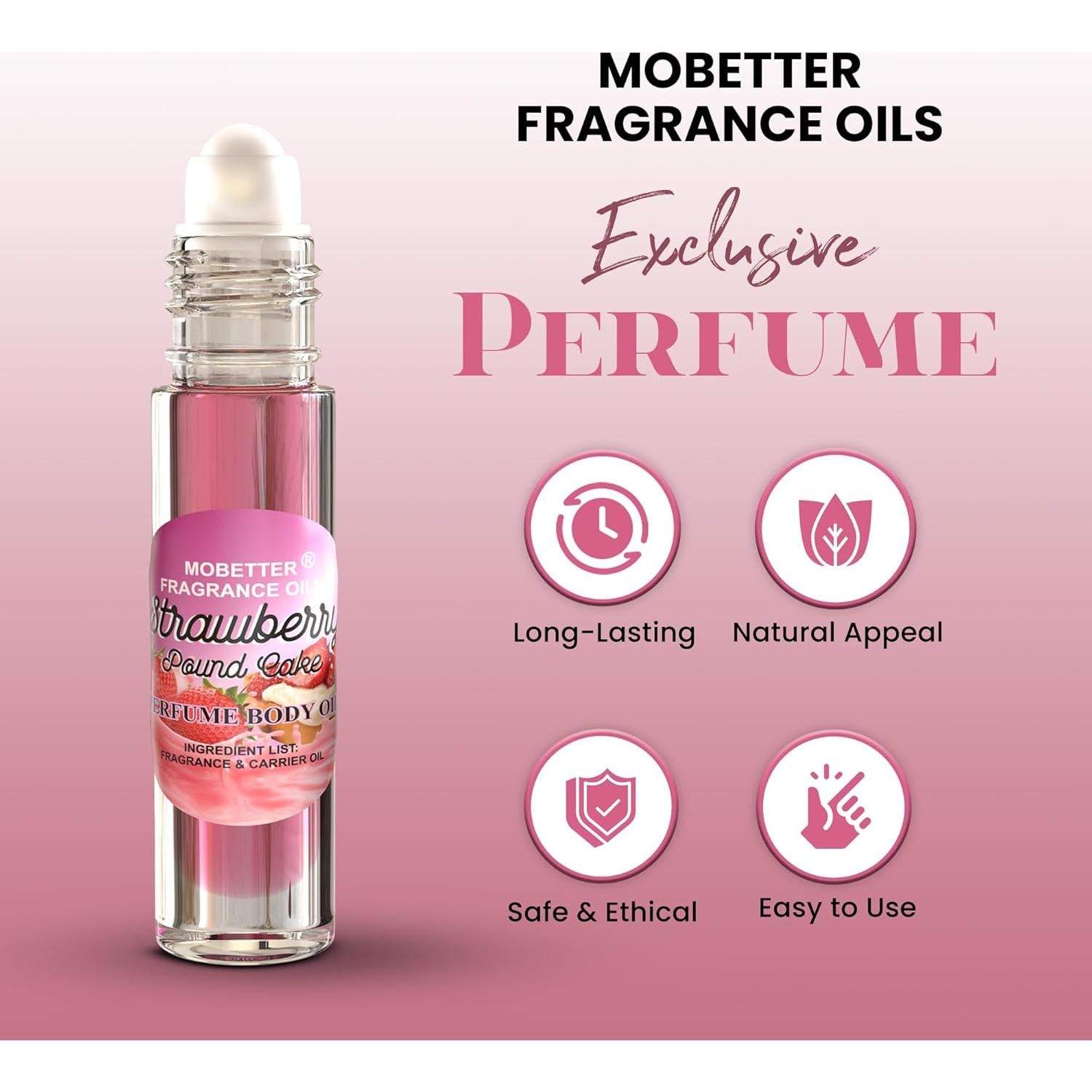 Aceite de Fragancia MoBetter Pastel de Fresa 32g Viaje