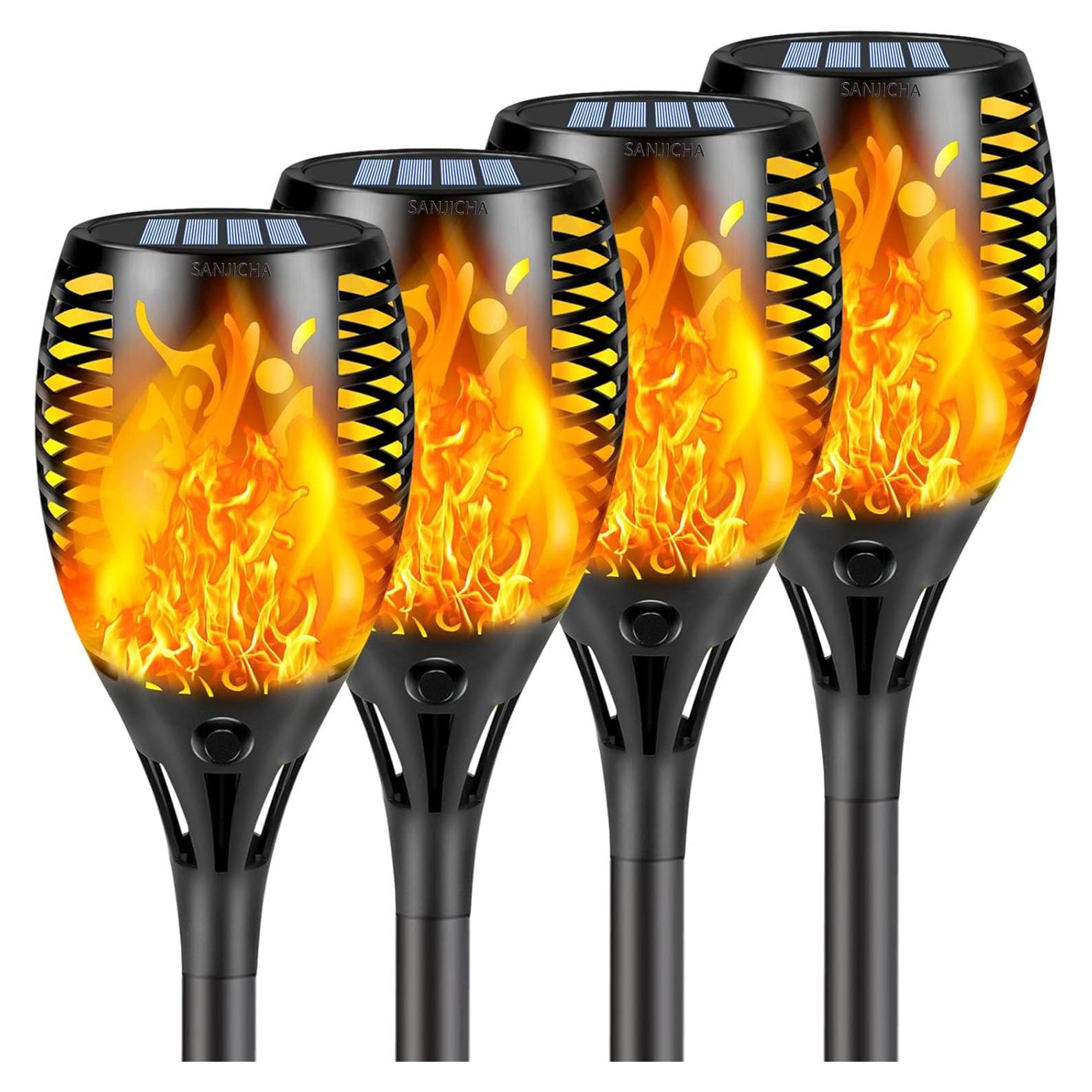 Antorchas Solares Shengyujie Paquete de 4 Llama Brillante