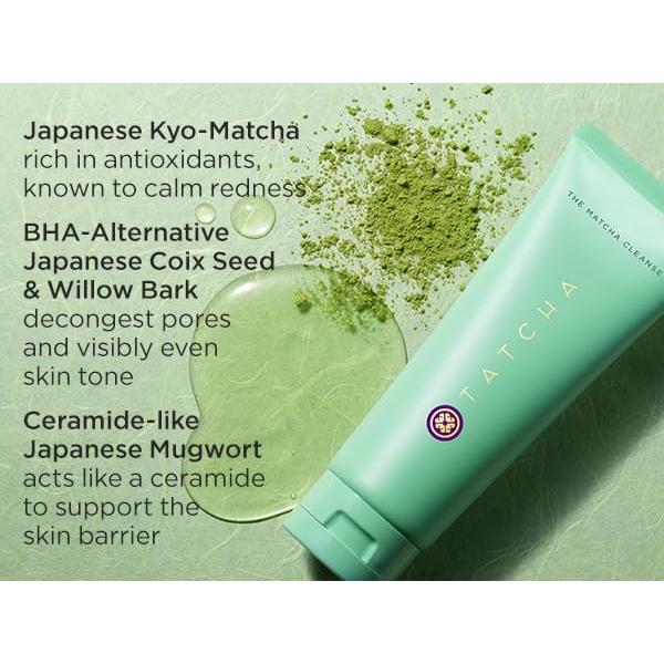 Gel Limpiador TATCHA Matcha 150 g - Aclarador y Descongestiona Poros