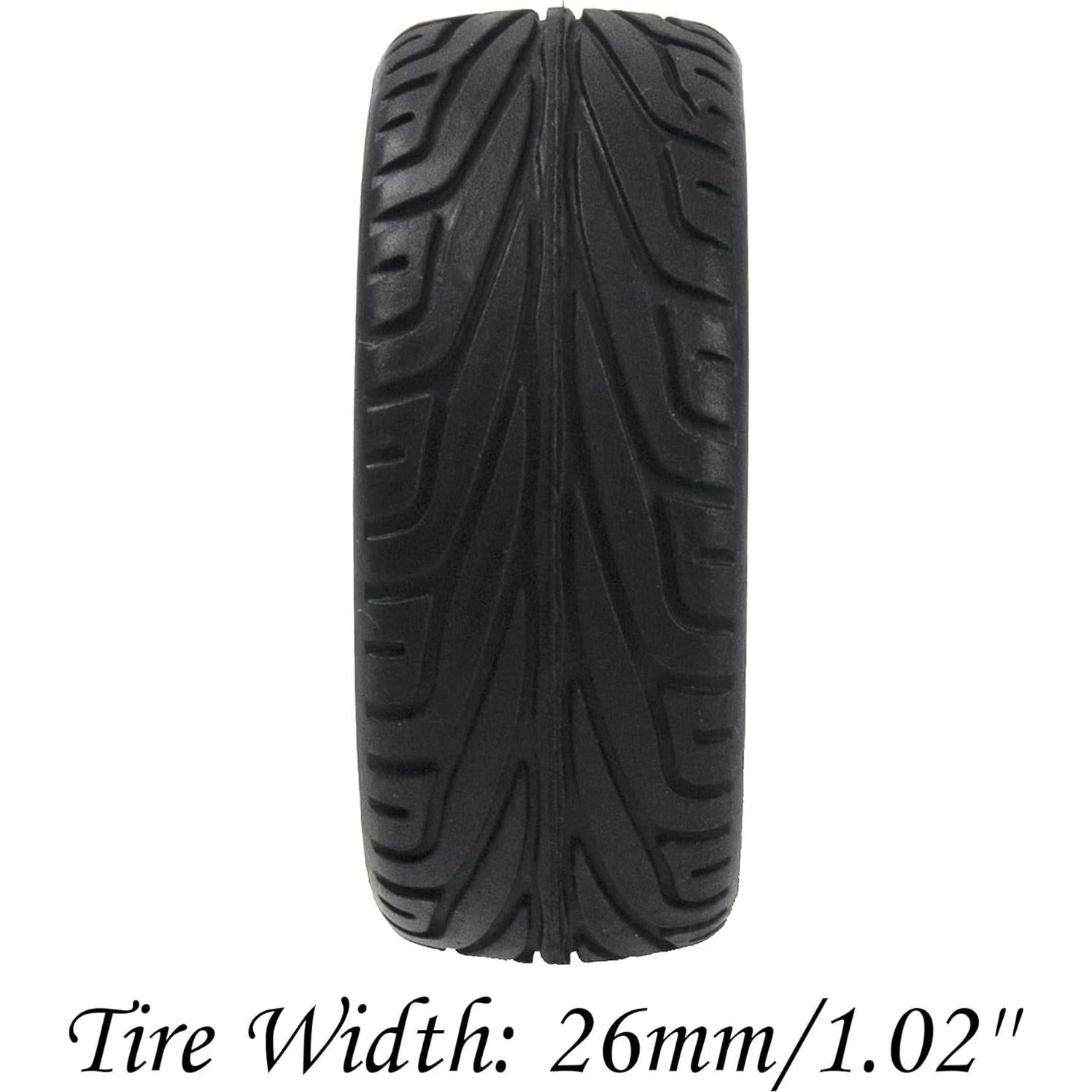 Ruedas de 10 Radios HIRCQOO 12 mm Neumáticos Goma RC 1/10