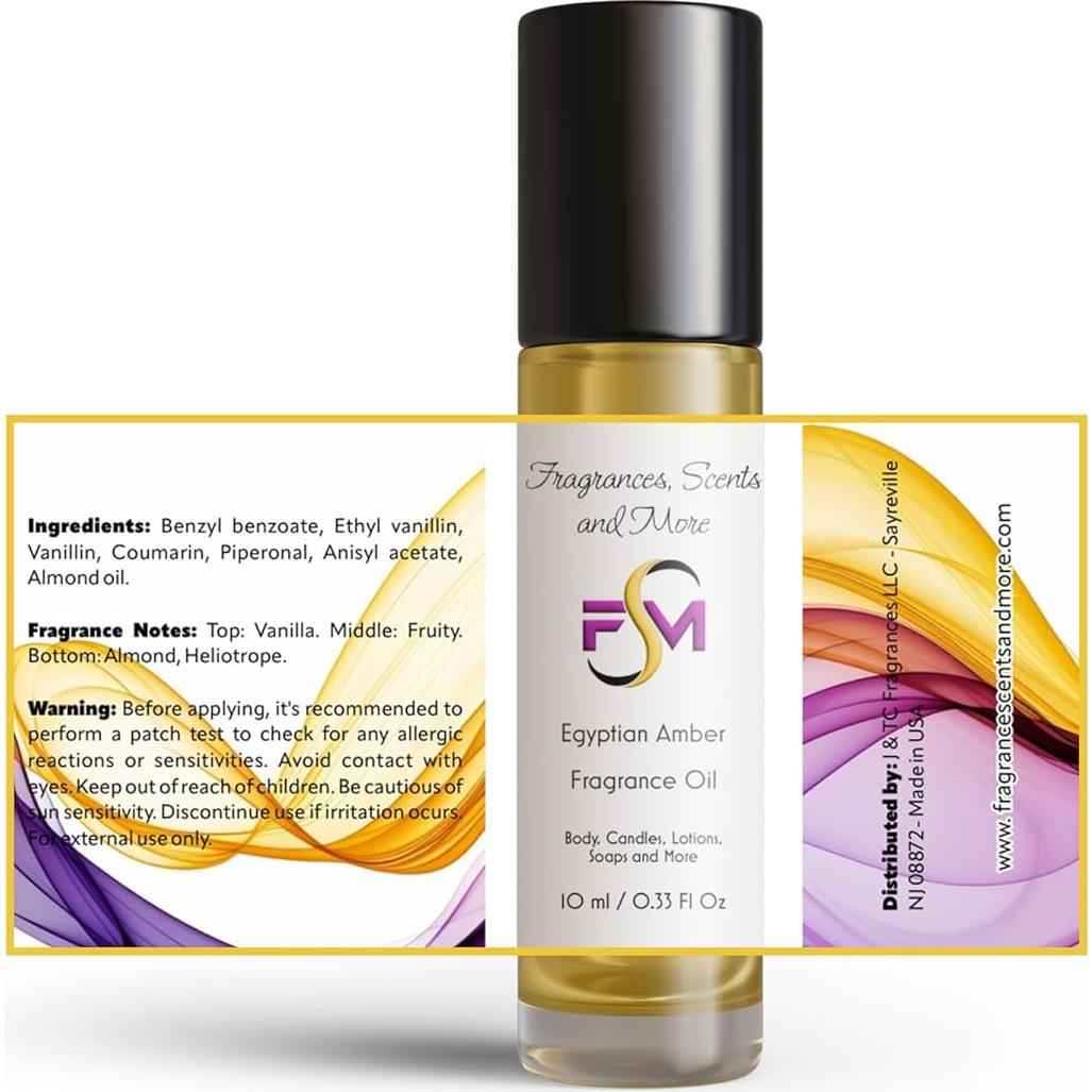 Aceite Corporal Perfume Ámbar Egipcio J & TC 3x10ml