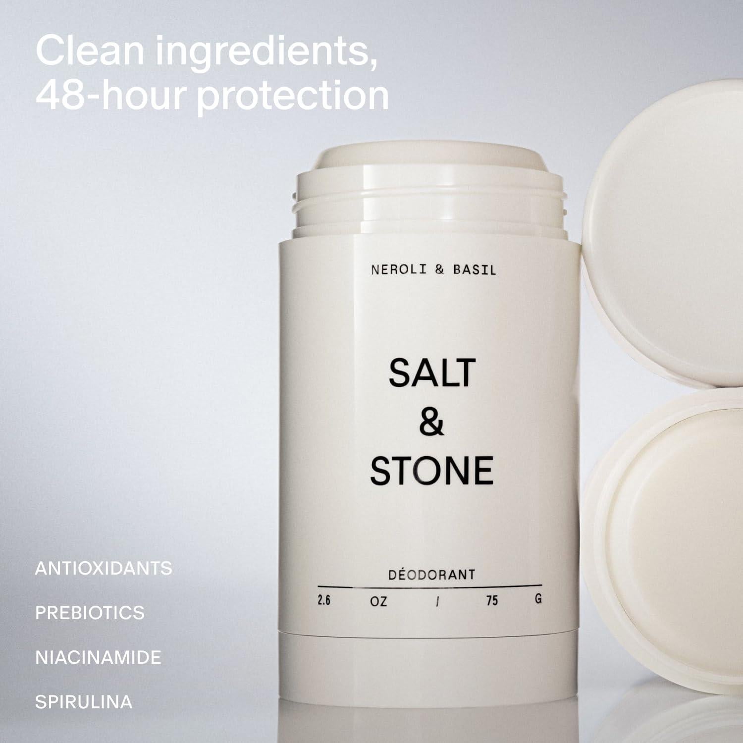 Desodorante Natural SALT & STONE 73.9g Unisex Neroli y Albahaca