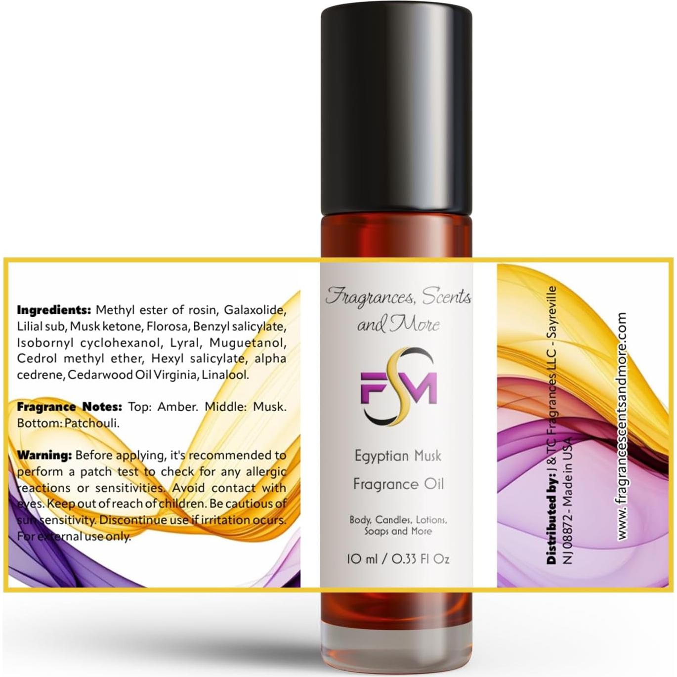 Aceite de Fragancia Almizcle Egipcio J & TC - 10ml Roll On