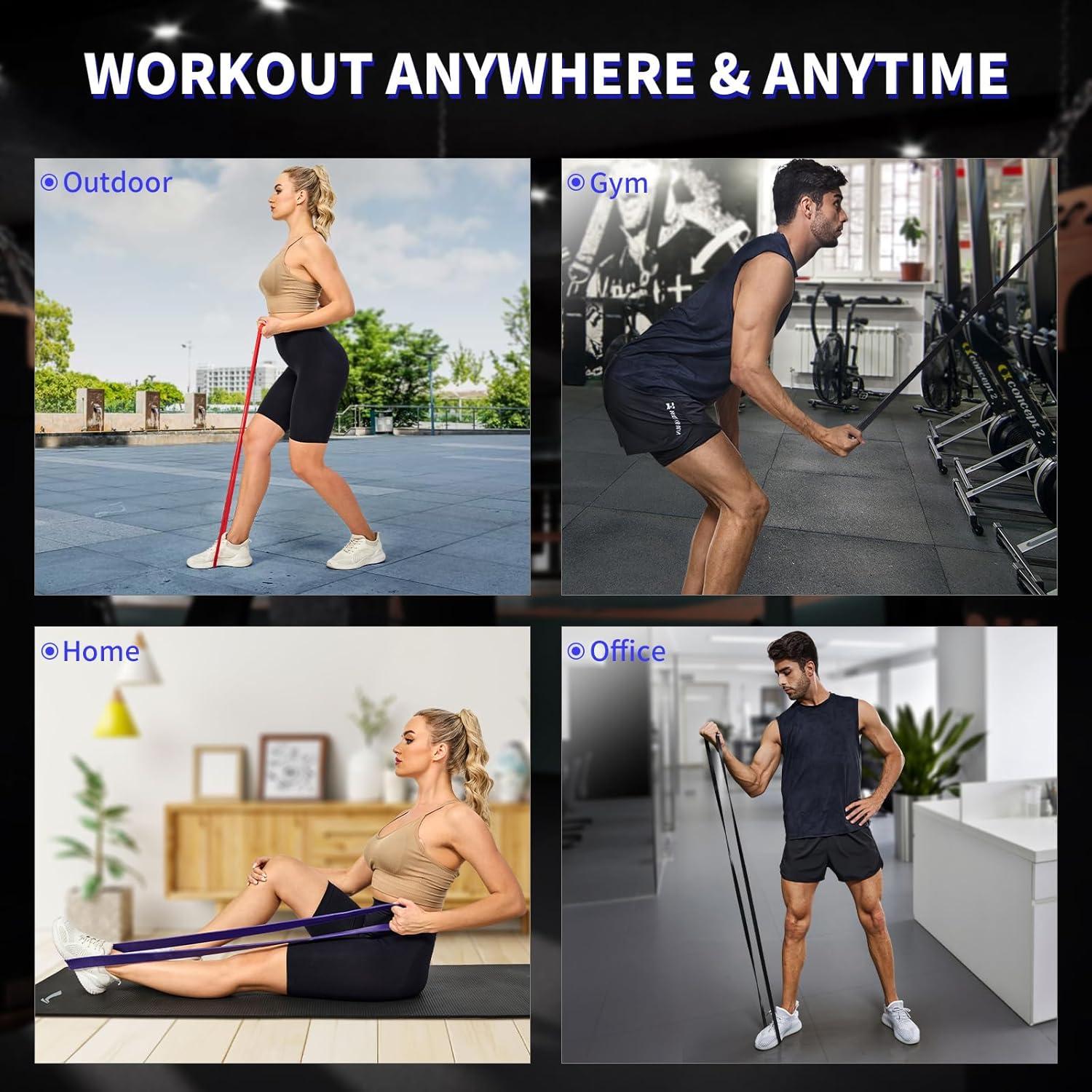 Conjunto de bandas de resistencia YONKFUL 15-120 LBS para ejercicio