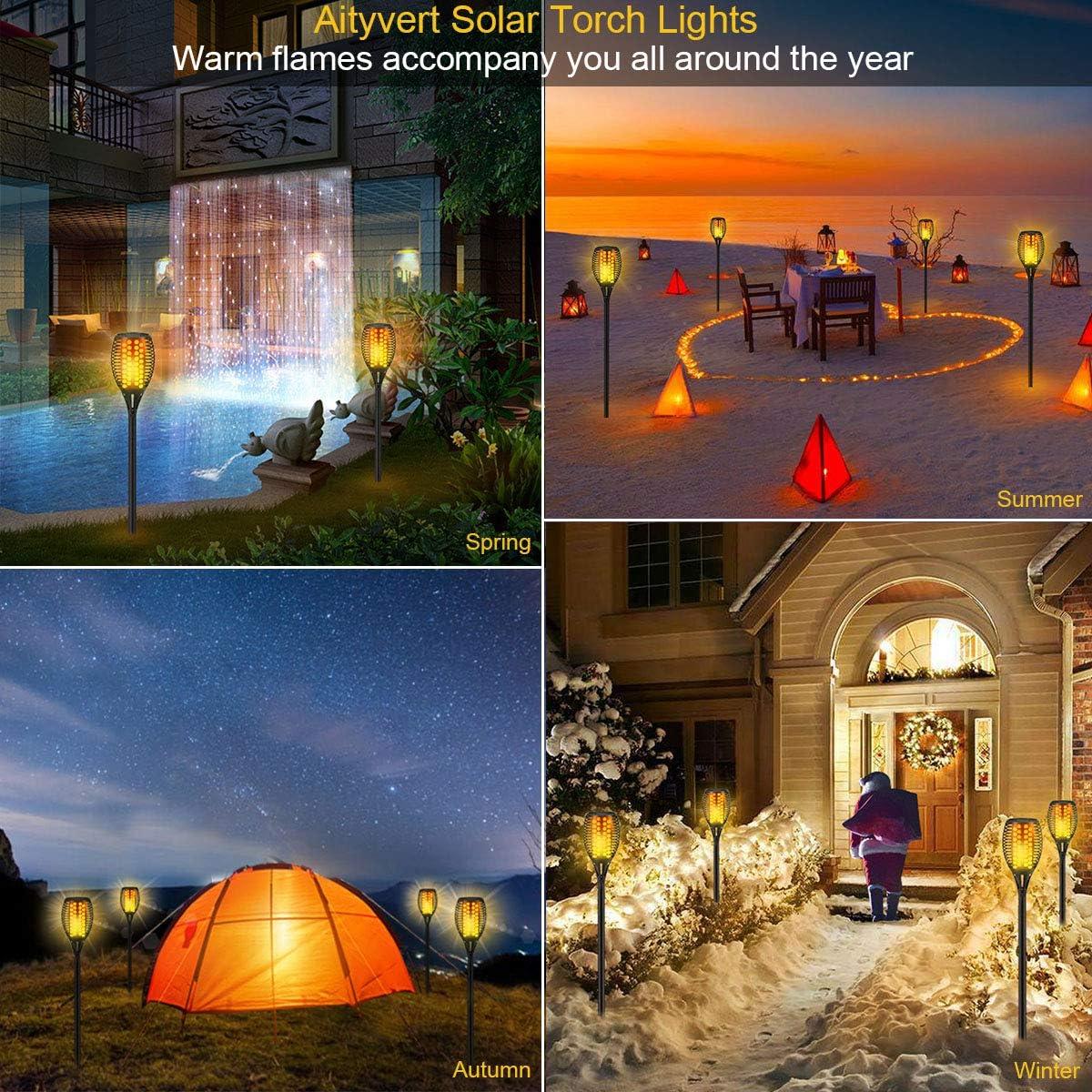 Aityvert Luces Solares 4 Paquete 109 cm Antorchas LED