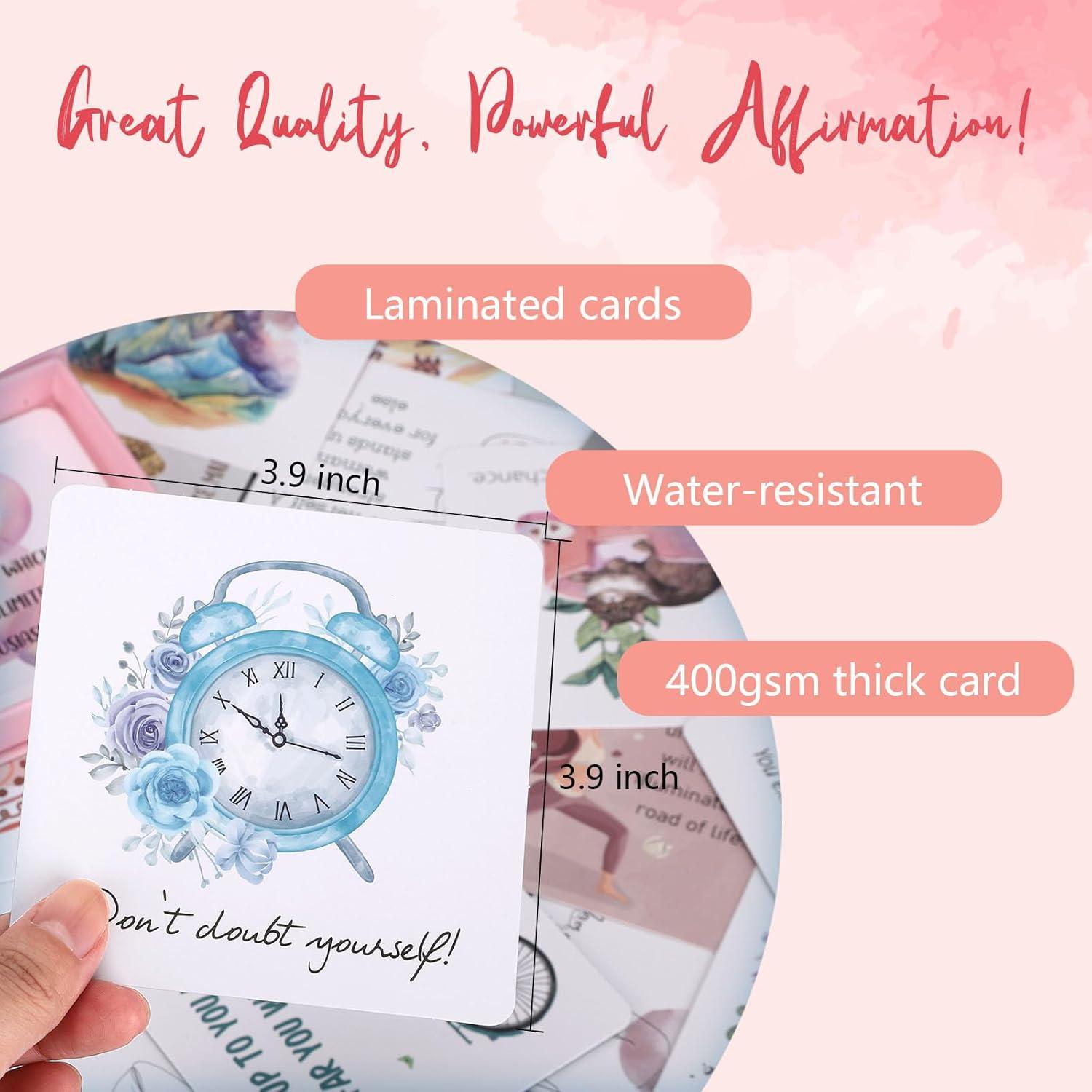 Tarjetas de Afirmación Lyuzecheean - 50 Tarjetas Motivacionales Rosa