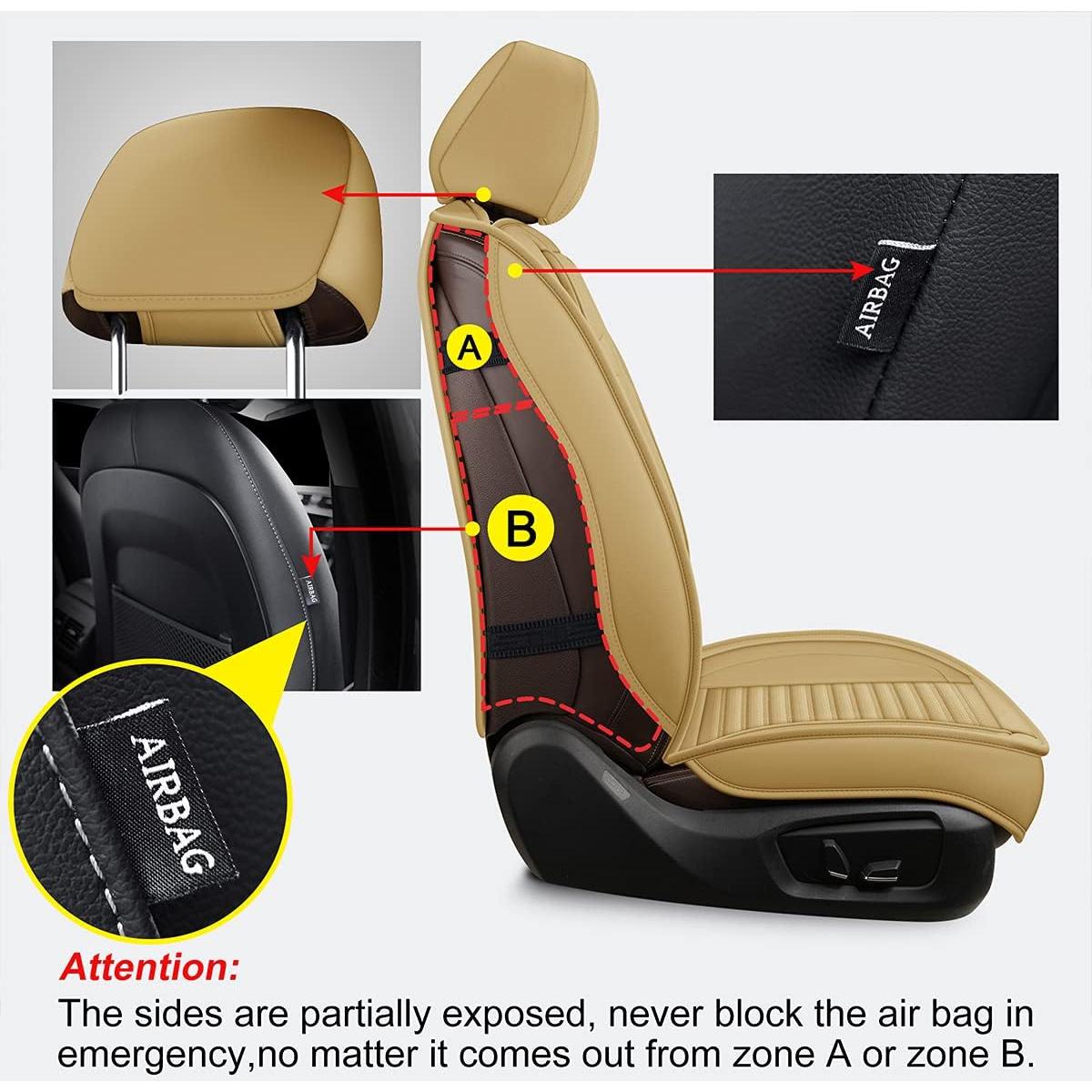 Funda de Asiento de Coche LINGVIDO Beige Universal para SUV