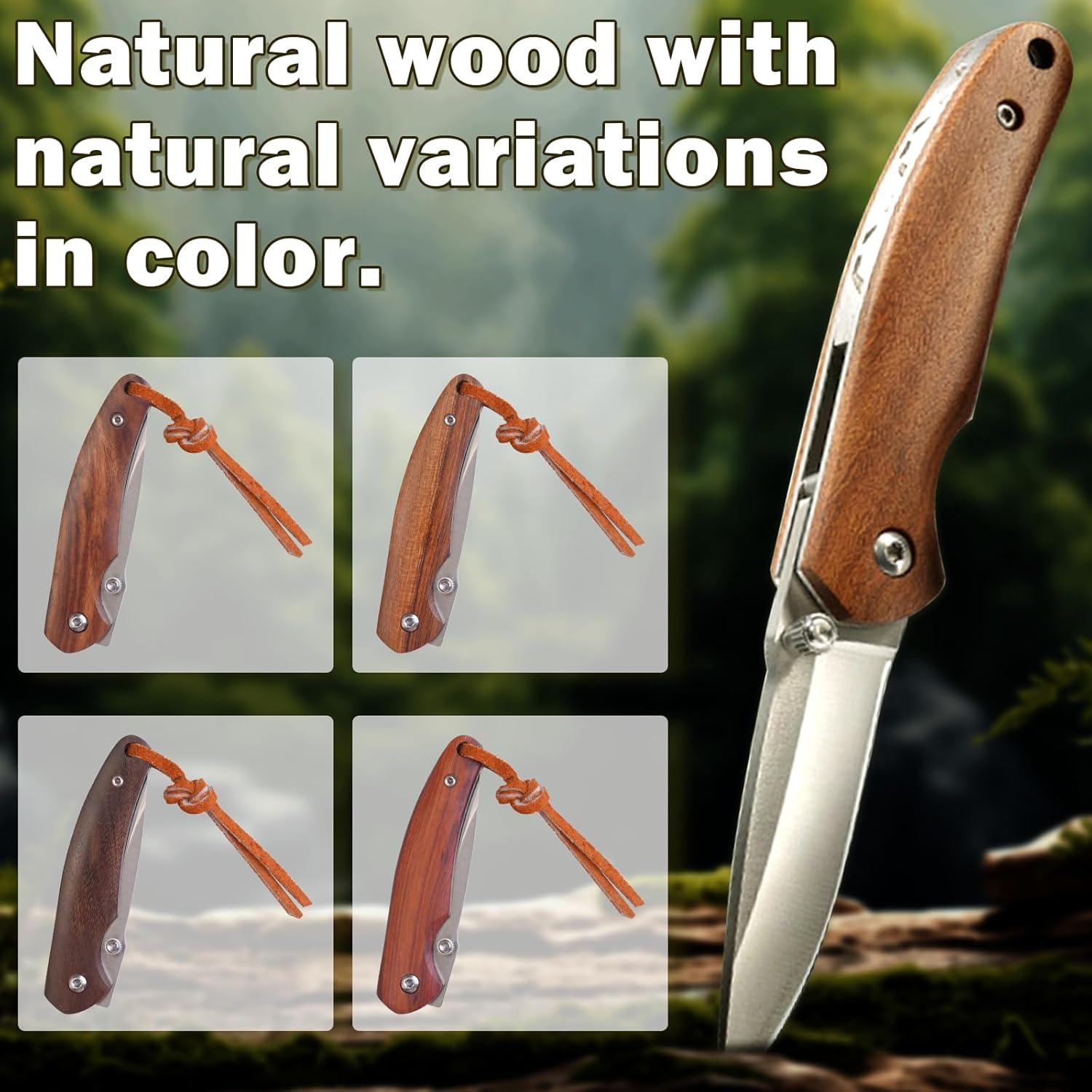 Cuchillo de Bolsillo BARRYSAIL Plegable 6.1 cm Mango Madera