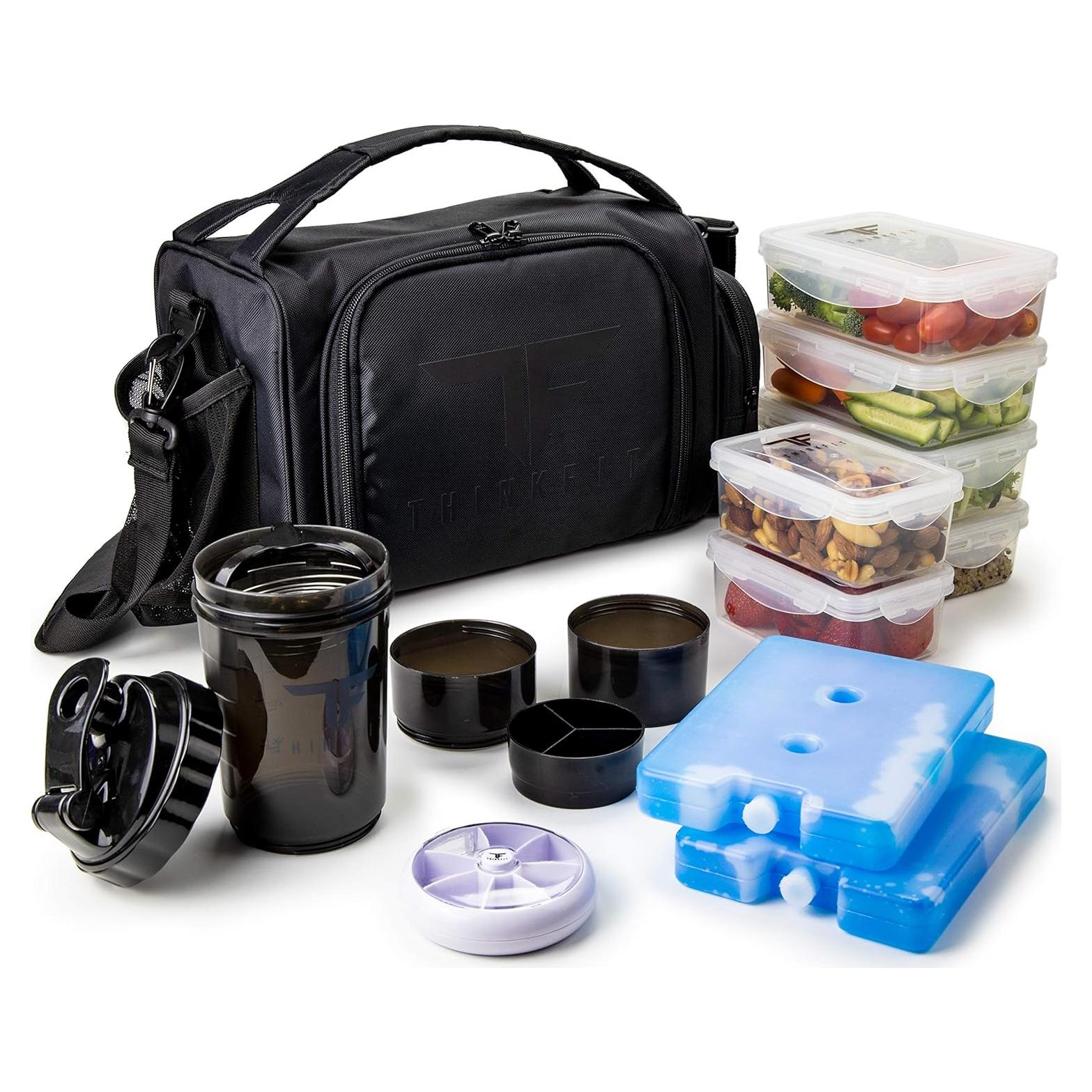 Bolsa Térmica ThinkFit con 6 Contenedores y Vaso Mezclador