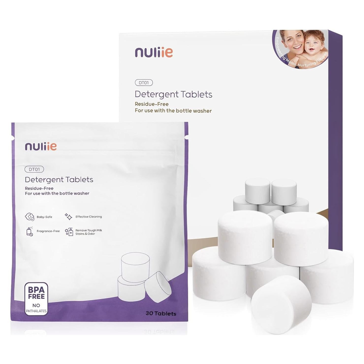 Tabletas de detergente Nuliie 130 unidades para limpieza de botellas