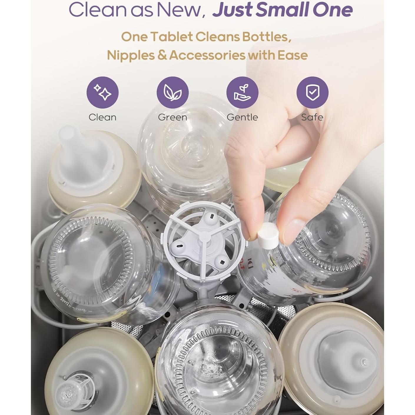 Tabletas de detergente Nuliie 130 unidades para limpieza de botellas