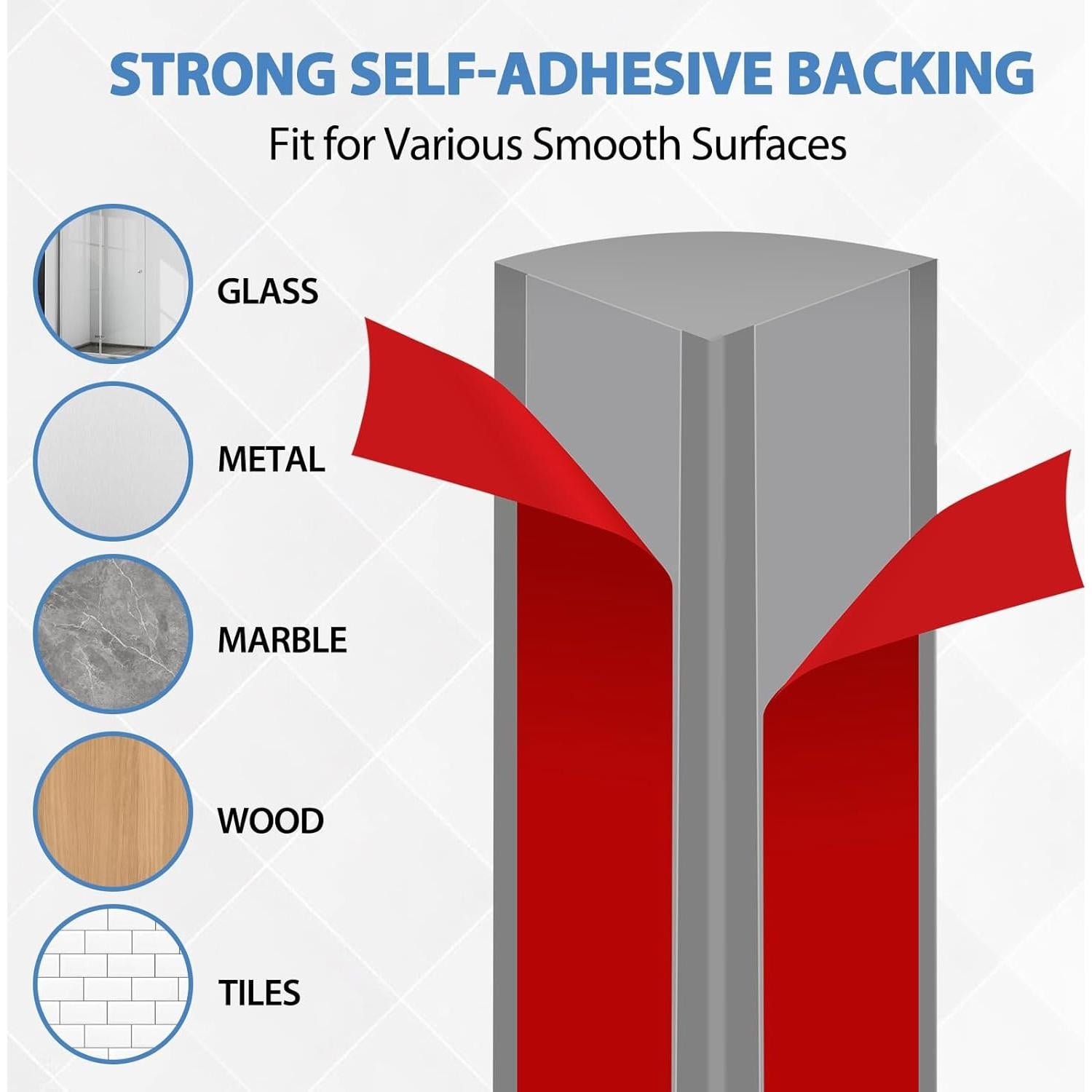 Moldura Cuarterona Flexible Autoadhesiva EYAYEN Gris 1.27cm x 1.27cm x 99.06cm