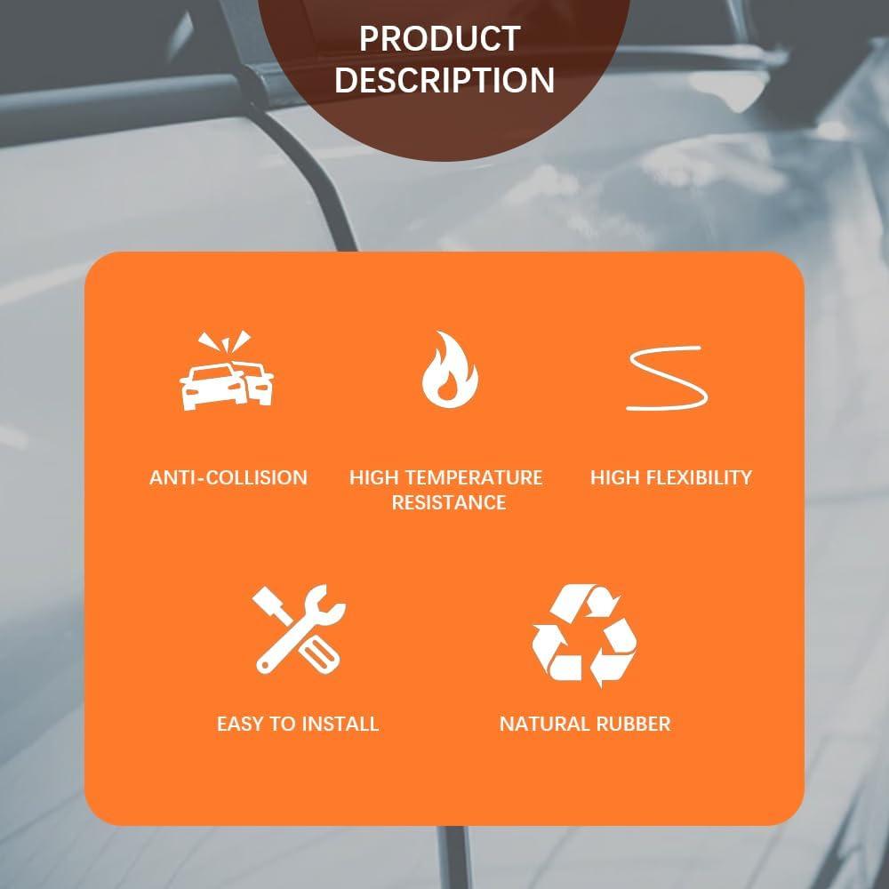 Protector de Bisel de Goma ASUBHA 5m para Puertas de Auto
