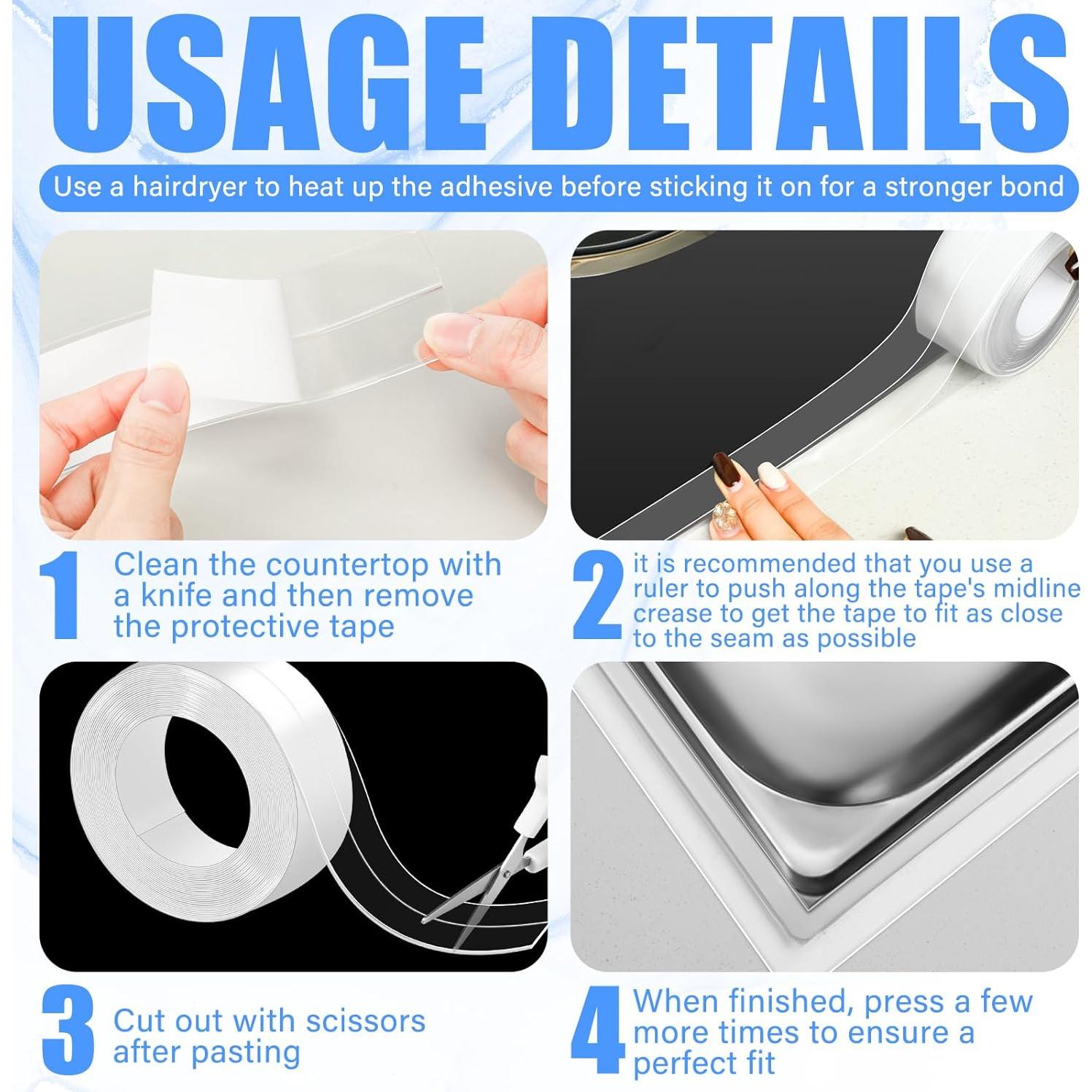 Cinta de Sellado Transparente Frienda 3.2m x 3.8cm PVC Impermeable